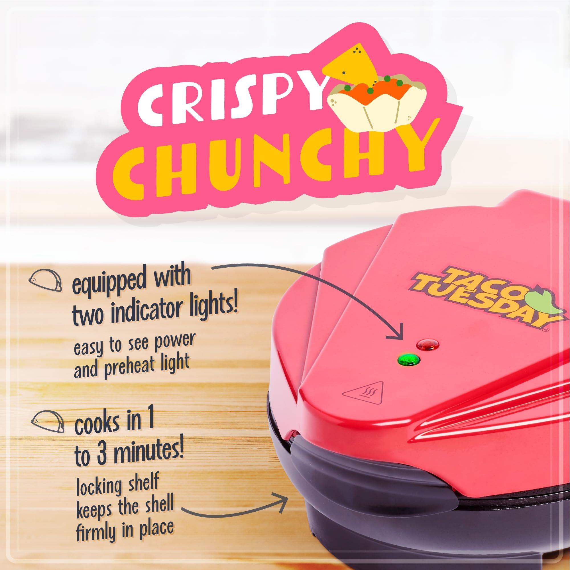 Nostalgia Taco Tuesday Tortilla Bowl Maker For Baked Taco Bowls  Tostadas  Salads  Dips  Appetizers  And Desserts  8 To 10 Inch Tortillas  Red