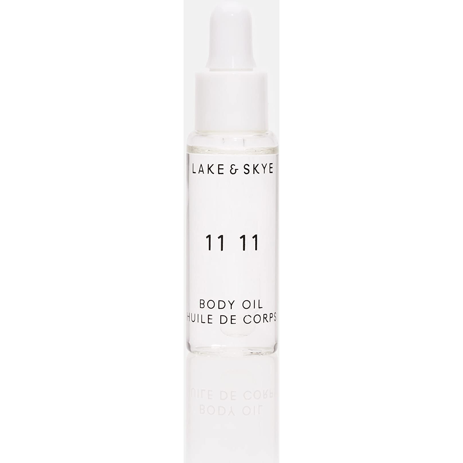 Lake & Skye 11 11 Body Oil Mini  0.33 Fl Oz (10 Ml) - Hydrating With Vitamin E & Sweet Almond Oil - Sheer & Uplifting Scent