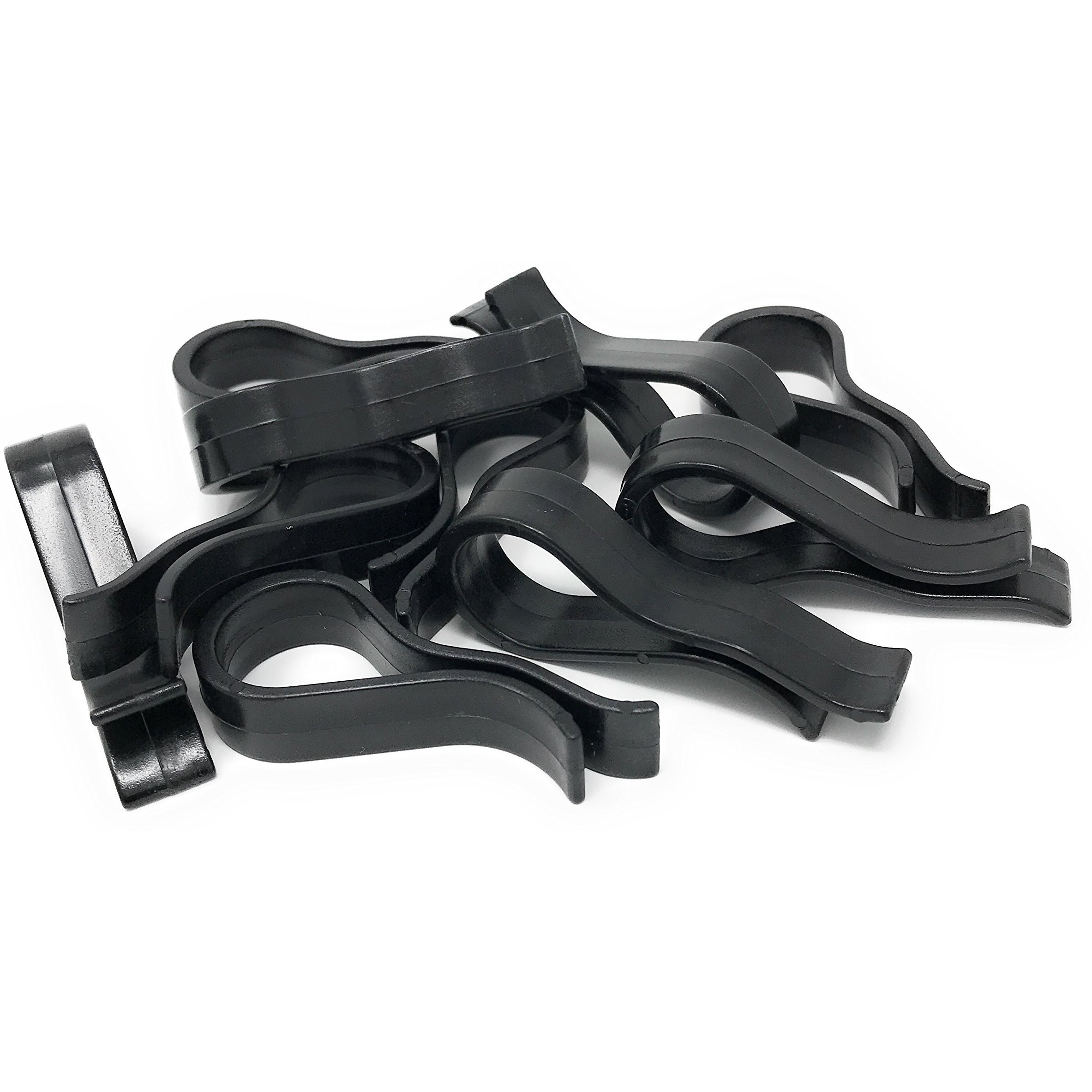 Niftyplaza Strut Clip - Grid Towels Scarf Hanger Pant Plastic Jet Clips Garment Shirt Coat Sweater Trousers Secured Gripper Dress Pack (100 Black)