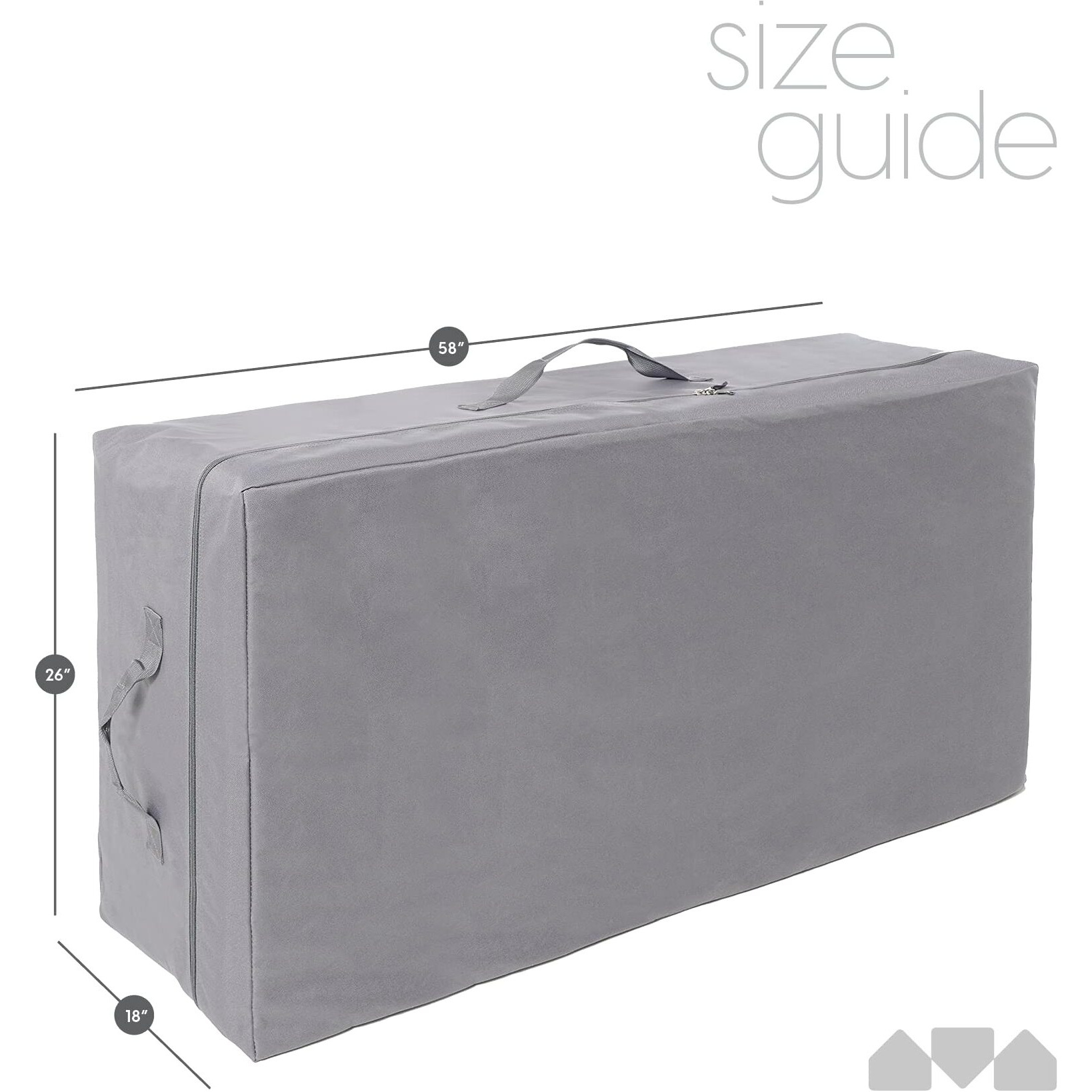 Milliard Carry Case For The Tri-Folding Memory Foam Mattress 6 Inch Queen Size (78"" X 58"" X 6"")(Mattress Not Included)