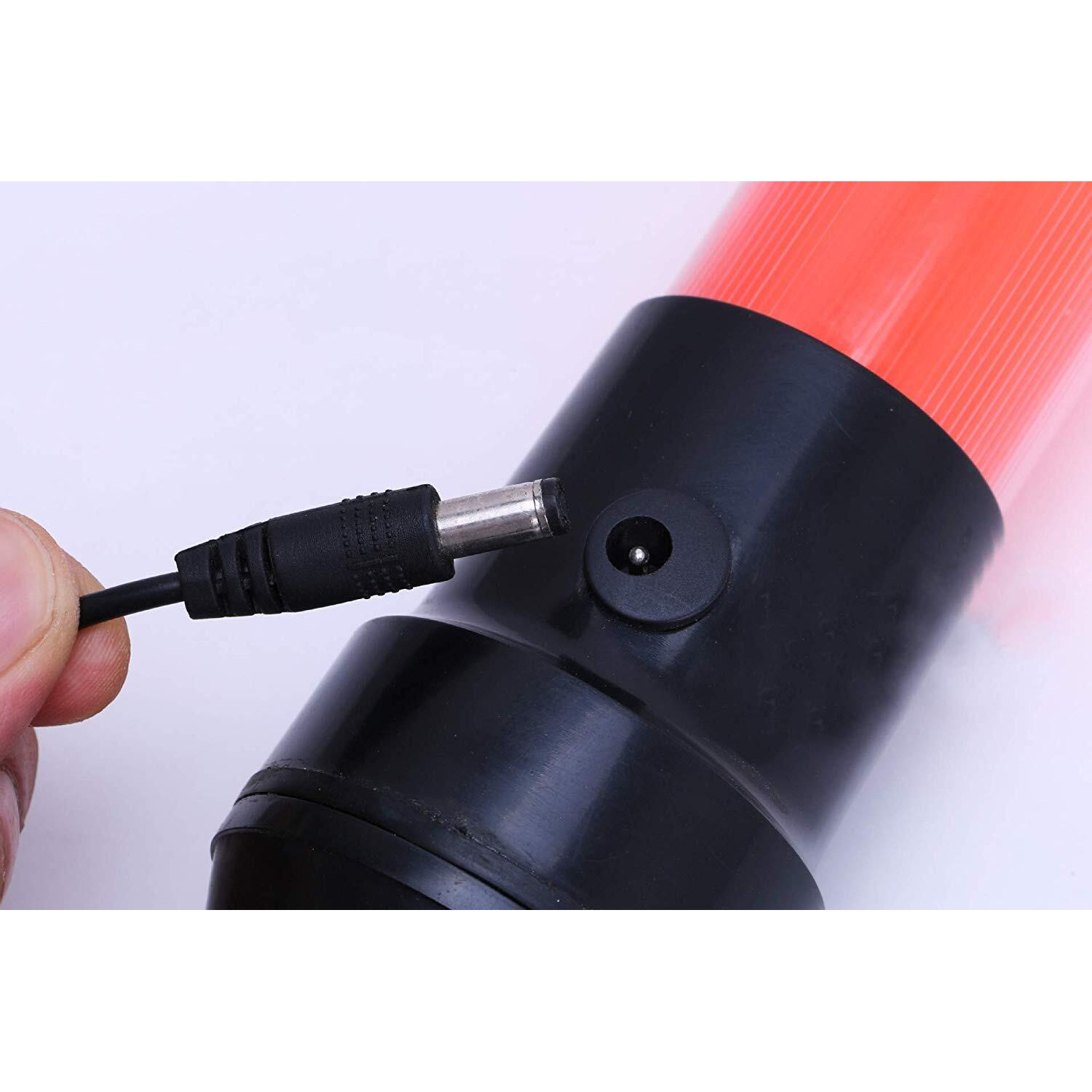Imbaprice (2-Pack 21"" Long Traffic Safety Rechargeable Flashing Led Light Control Wand Baton Flashlight With Blinking And Steady-Glow Flashing Modes For Parking Guides