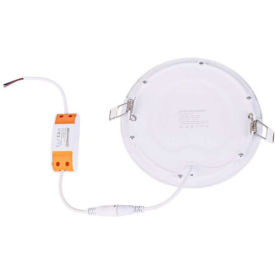 Brillihood 12W 6-Inch Ultra-Thin Round Led Recessed Ceiling Panel Down Light With Driver  1 000 Lumens  80W Incandescent Equivalent  Home  Office  Commercial Lighting - Pack Of 10  6000K Cool White