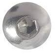 3/8""-24 X 1"" Button Head Socket Cap Screw  Allen Socket Drive  18-8 Stainless Steel  Full Thread - Quantity 10 - By Fastener Depot  Llc