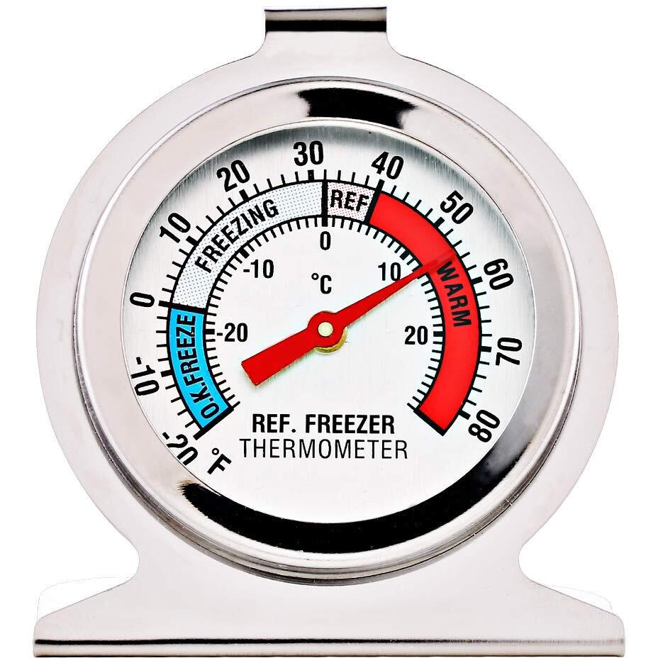 4 Pack Refrigerator Freezer Thermometer Large Dial Analog Thermometer