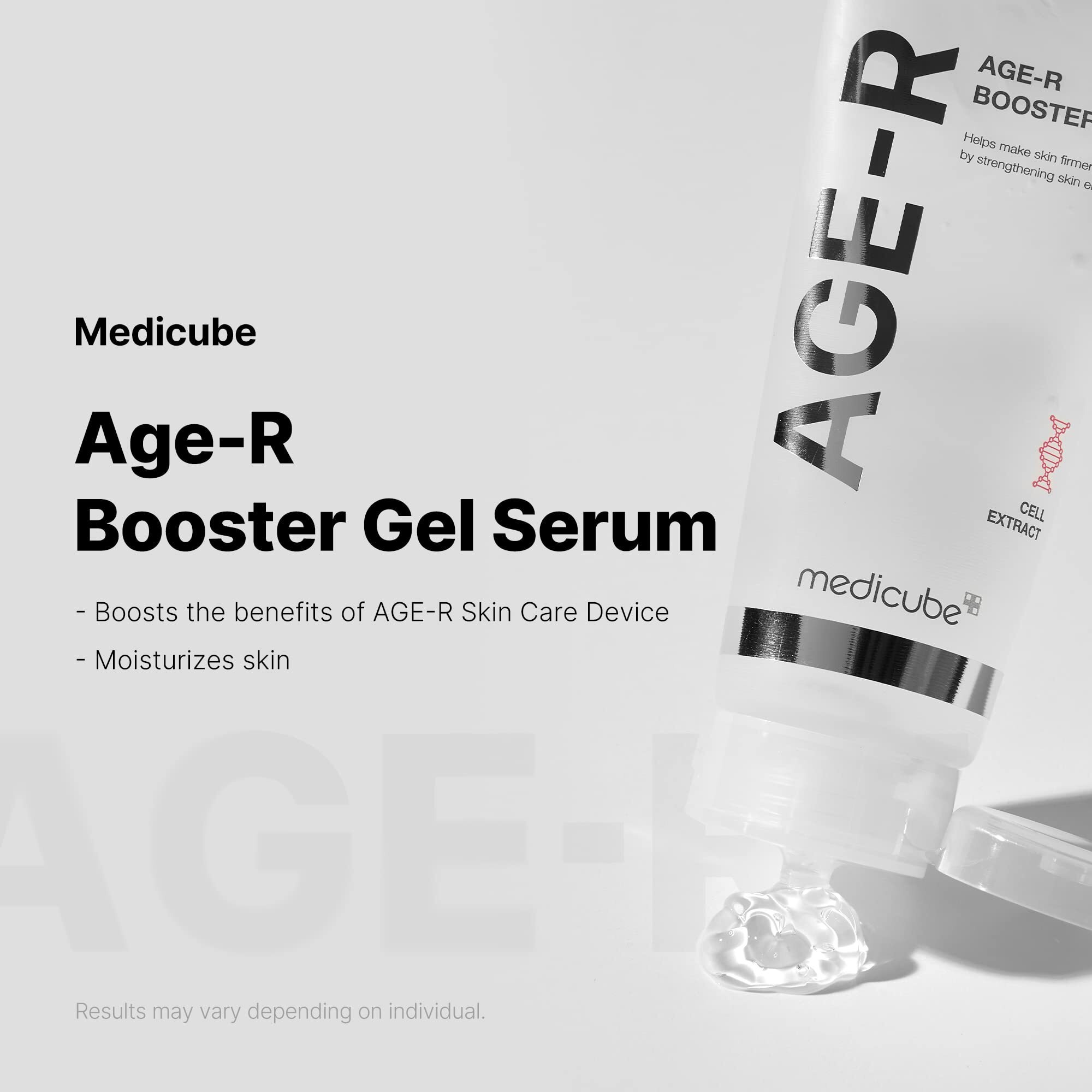 Medicube Age-R Booster Gel Serum For Skin Care Devices - Moisturizing And Nourishing Facial Serum With Plant Stem Cell Extract  Hyaluronic Acid  Collagen - Hypoallergenic Korean Skin Care