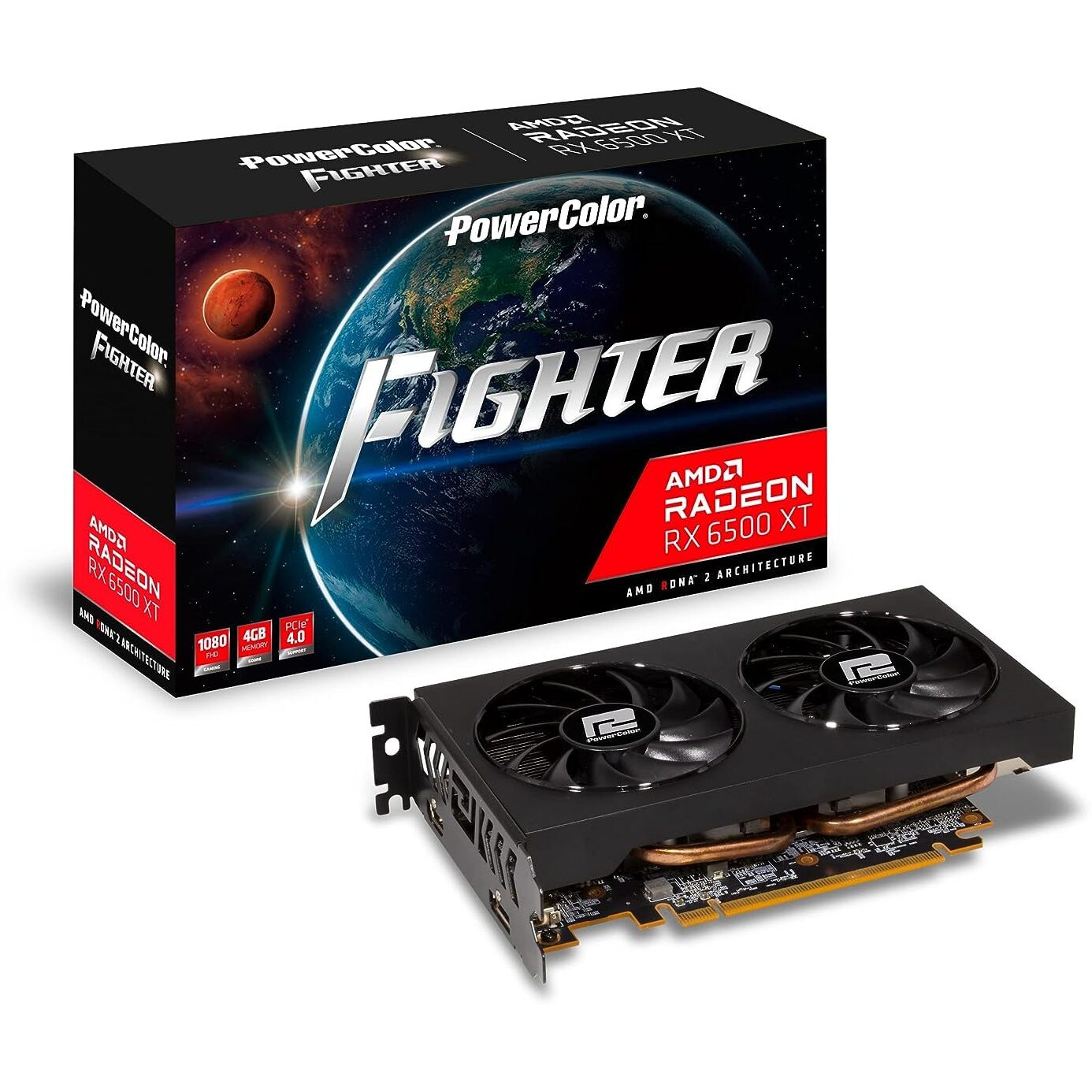 Powercolor Fighter Amd Radeon Rx 6500 Xt Gaming Graphics Card With 4Gb Gddr6 Memory
