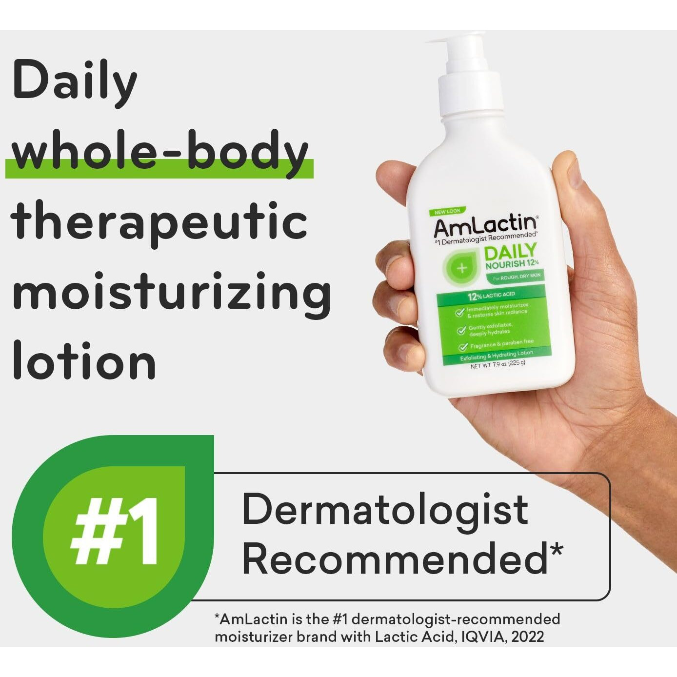 Amlactin Daily Moisturizing Lotion For Dry Skin  7.9 Oz Pump Bottles (Twin Pack)  2-In-1 Exfoliator-Body Lotion With 12% Lactic Acid  Dermatologist-Recommended (Packaging May Vary)