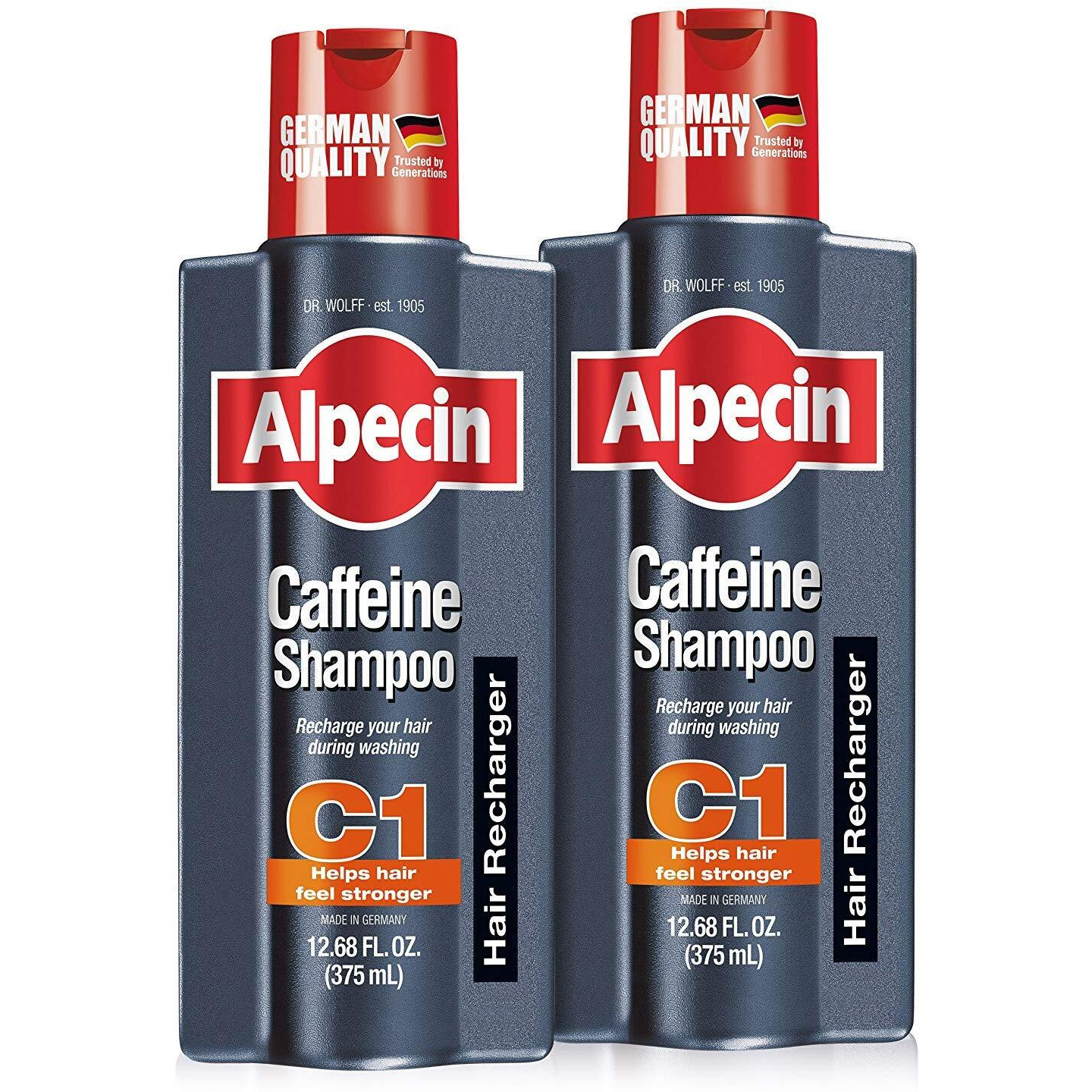 Alpecin C1 Caffeine Shampoo 12.68 Fl Oz (Pack Of 2)  Promote Natural Hair Growth And Thickness  Energizes Hair And Scalp  Leaves Hair Feeling Stronger
