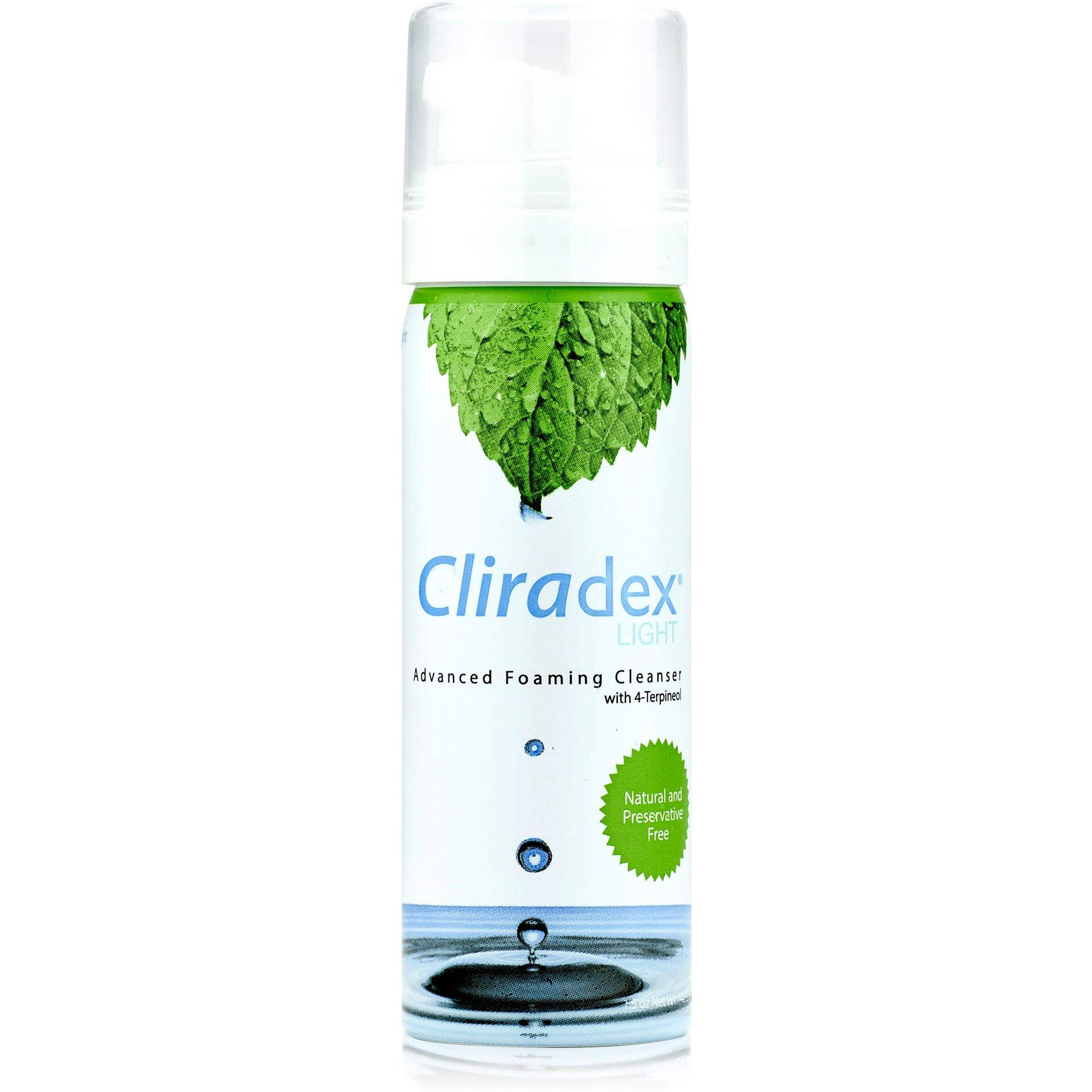 Cliradex Foam - Gentle Eyelid Cleanser & Eyelash Conditioner | Daily Facial Cleanser & Safe Solution For Eyelid Hygiene - 1.5Oz 4-Terpineol Formula