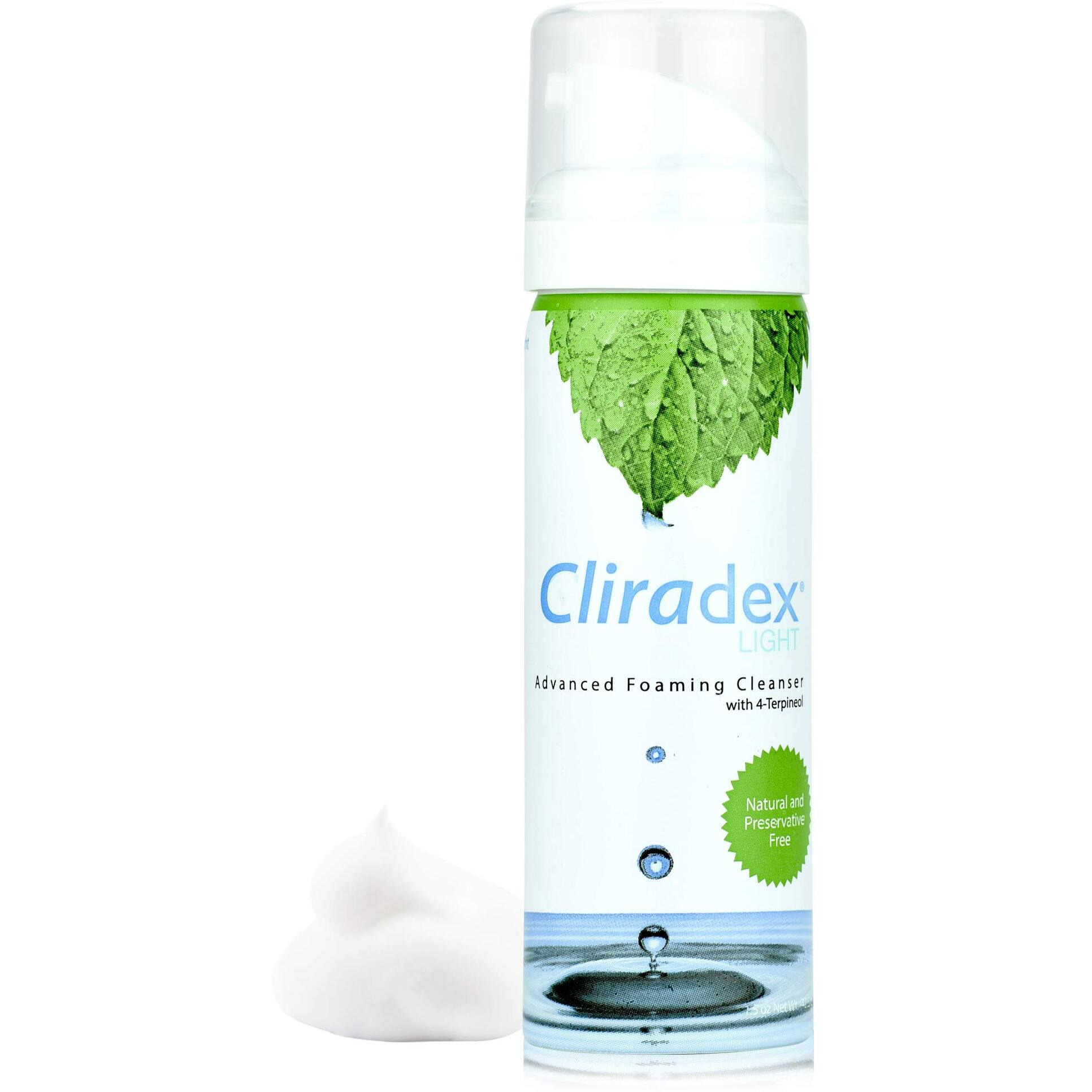 Cliradex Foam - Gentle Eyelid Cleanser & Eyelash Conditioner | Daily Facial Cleanser & Safe Solution For Eyelid Hygiene - 1.5Oz 4-Terpineol Formula