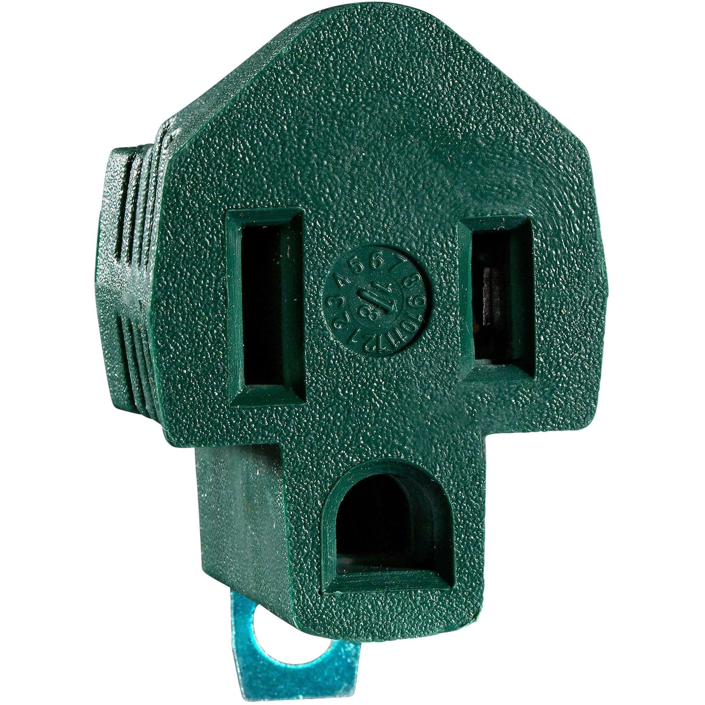 2 Prong To 3 Prong Outlet Adapter  Polarized Grounding Converter Etl Two Prong To Three Prongs Outlets 4 Pack Green Etl Listed