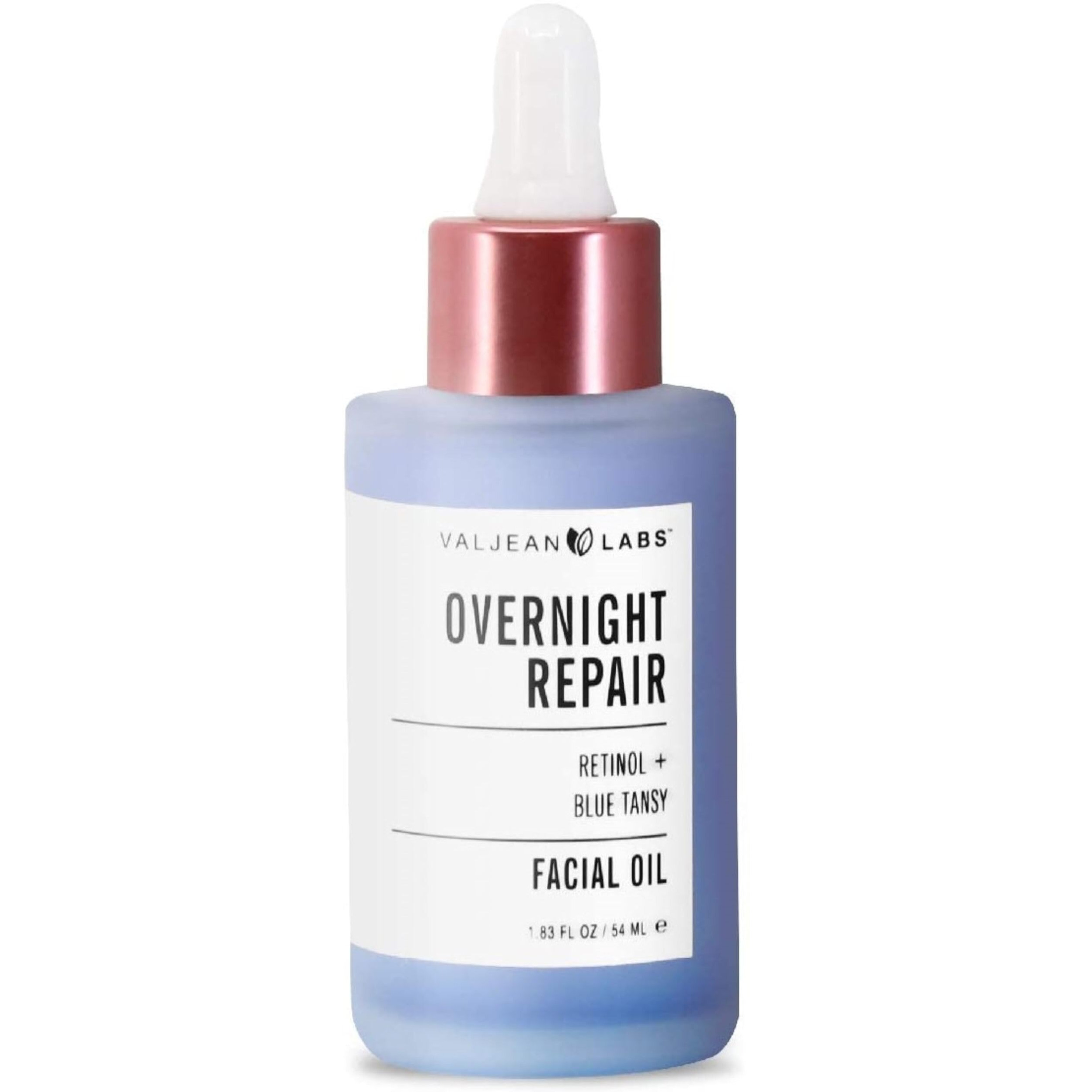 Valjean Labs Overnight Repair Facial Oil | Retinol And Blue Tansy | Helps To Even Skintone  Calm And Soothe Redness | Cruelty Free  Vegan  Made In Usa (1.83 Oz)