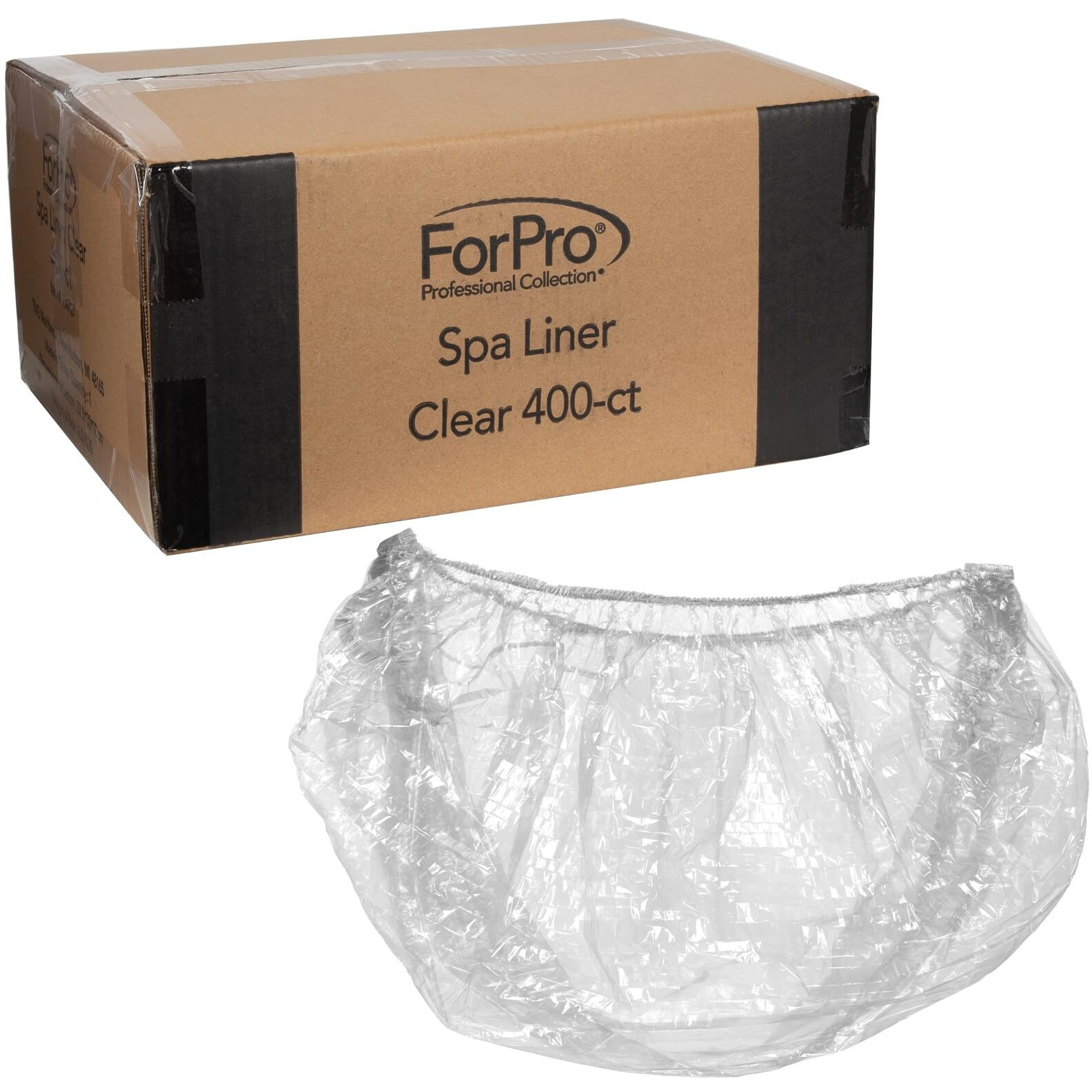 Forpro Professional Collection Spa Liners  Fit All Pedicure Spas  Disposable Liners  Clear  400-Count