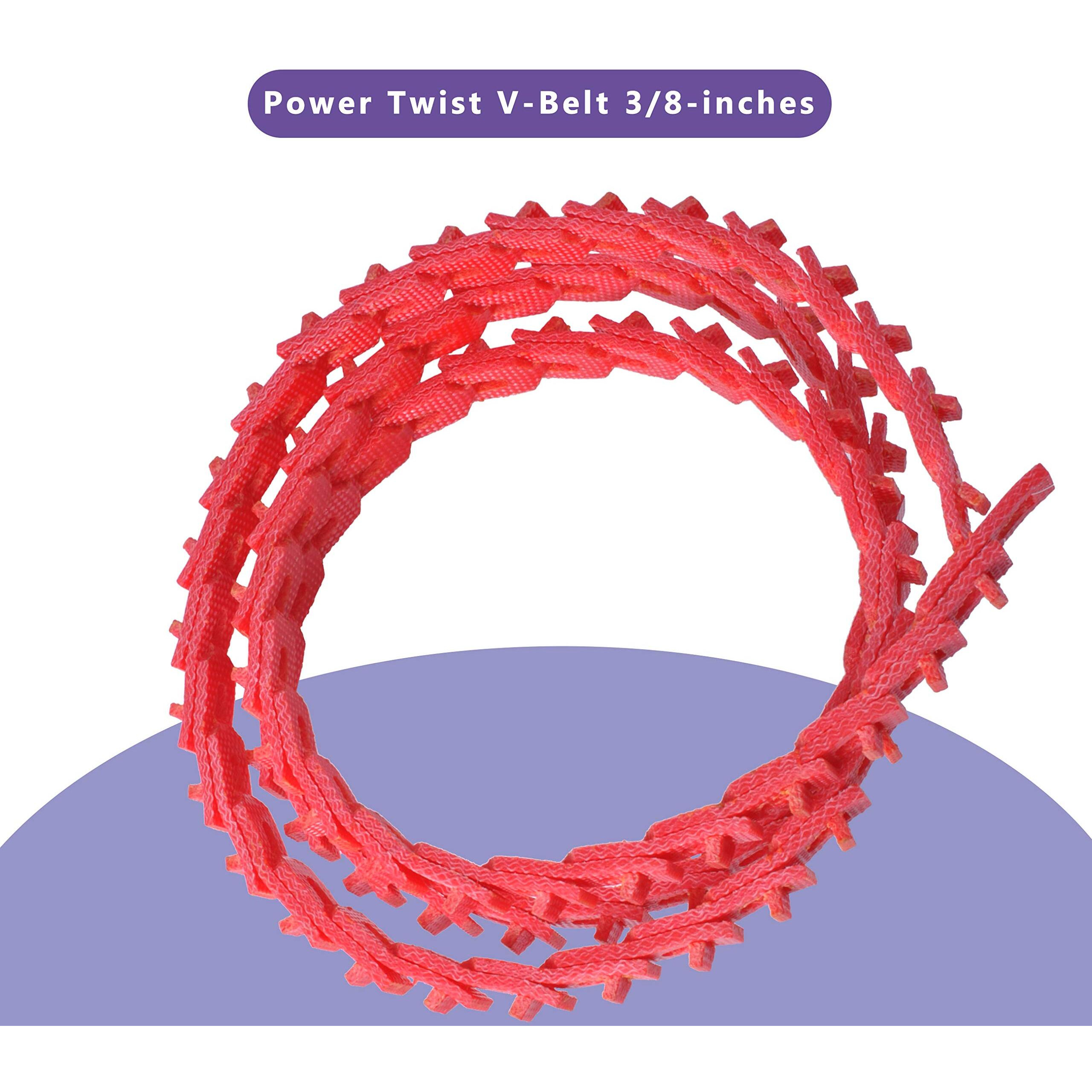 Link V Belt  3/8"" Power Twist V Belt 10 Feet  3/8 Inch Link Belt Type Z  Adjustable Link V-Belt Drive Belt For Lathes  Drill Press  Table Saws  Sewing Machine