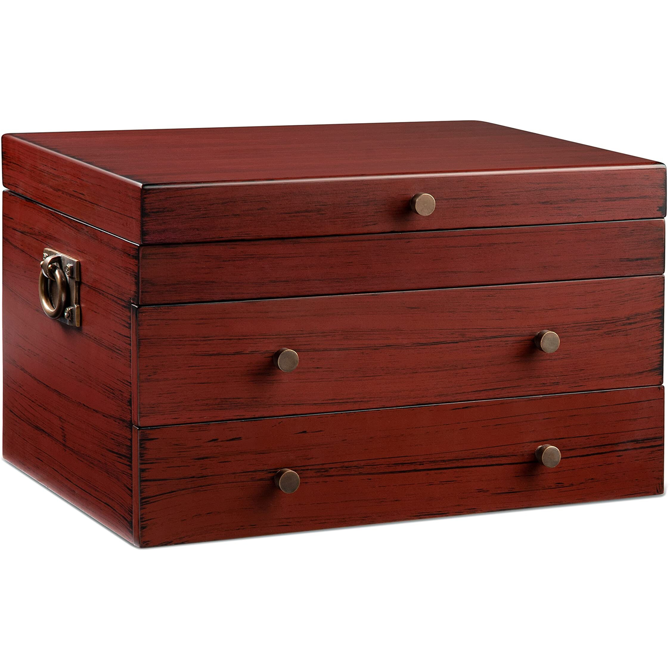 Royalty Art Fine Silverware Storage Box With Pull Out Drawer  15  X 11   Large Kitchen Counter Organizer For Flatware And Utensils  Decorative Home Decor Without The Flatware