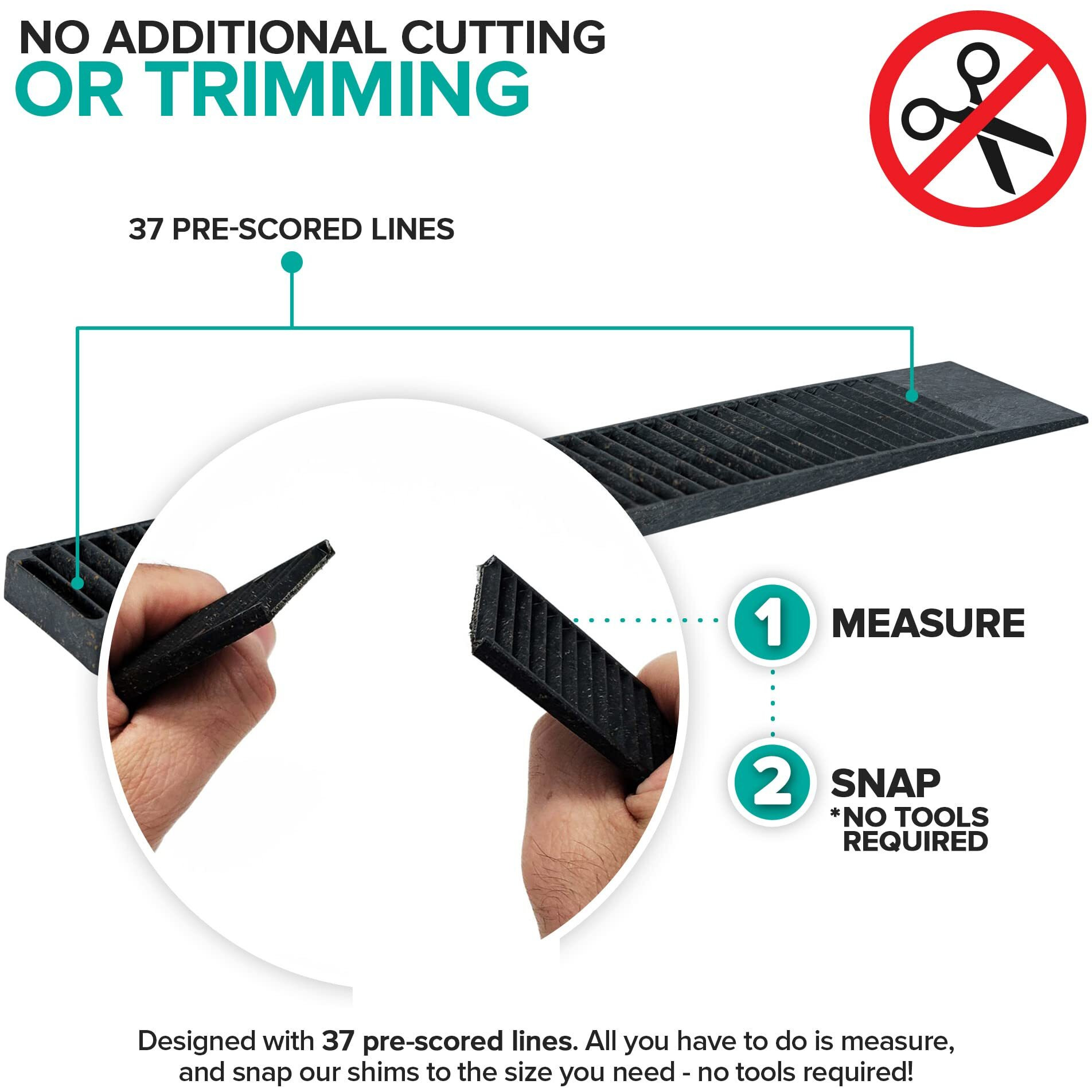 Composite Shims (24 Pack) - Hard Composite Shims For Home Improvement - Never Rot Shims For Leveling - Restaurant Table Shims - Table Wedges - Toilet Shims - Diy Furniture Levelers - Stock Your Home