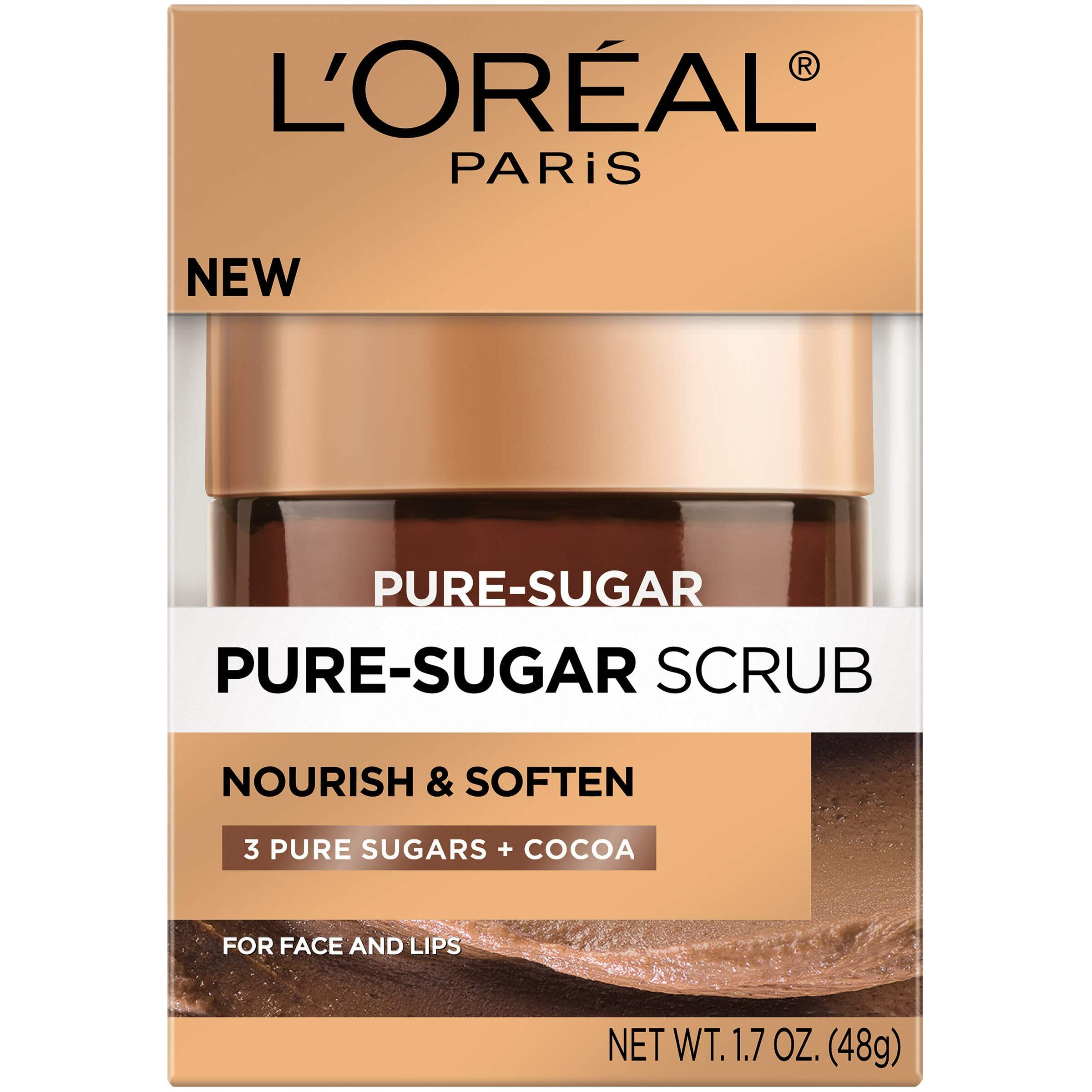 LorAl Paris Pure Sugar Scrub Nourish And Soften  1.7 Oz.