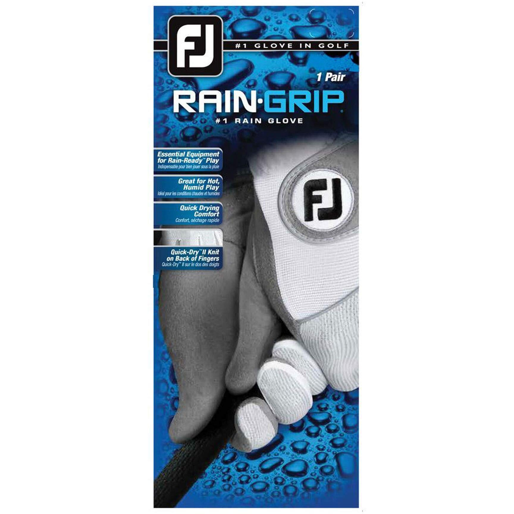 Footjoy Men's Raingrip Pair Prior Generation Golf Glove White Medium  Pair