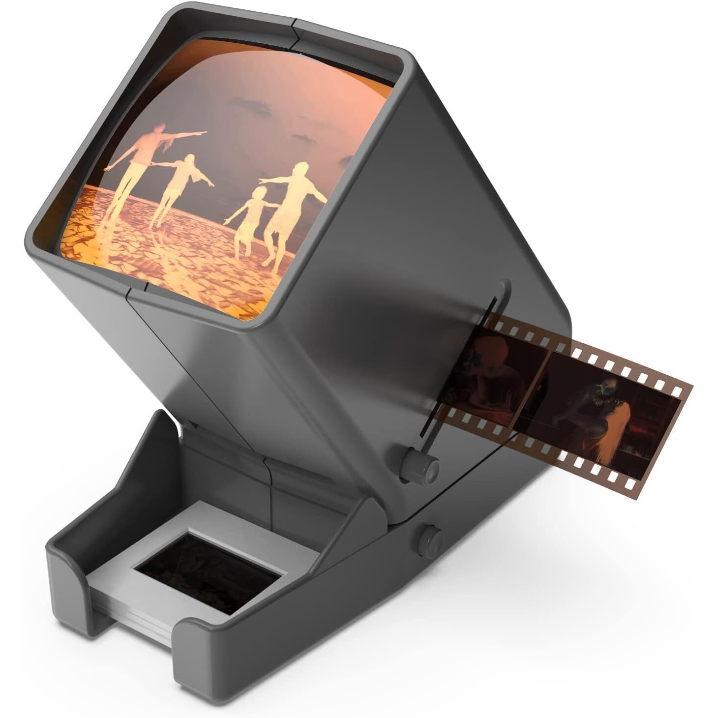Digitnow 35Mm Slide Viewer  3X Magnification And Desk Top Led Lighted Illuminated Viewing And Battery Operation-For 35Mm Slides & Positive Film Negatives 4Aa Batteries Included