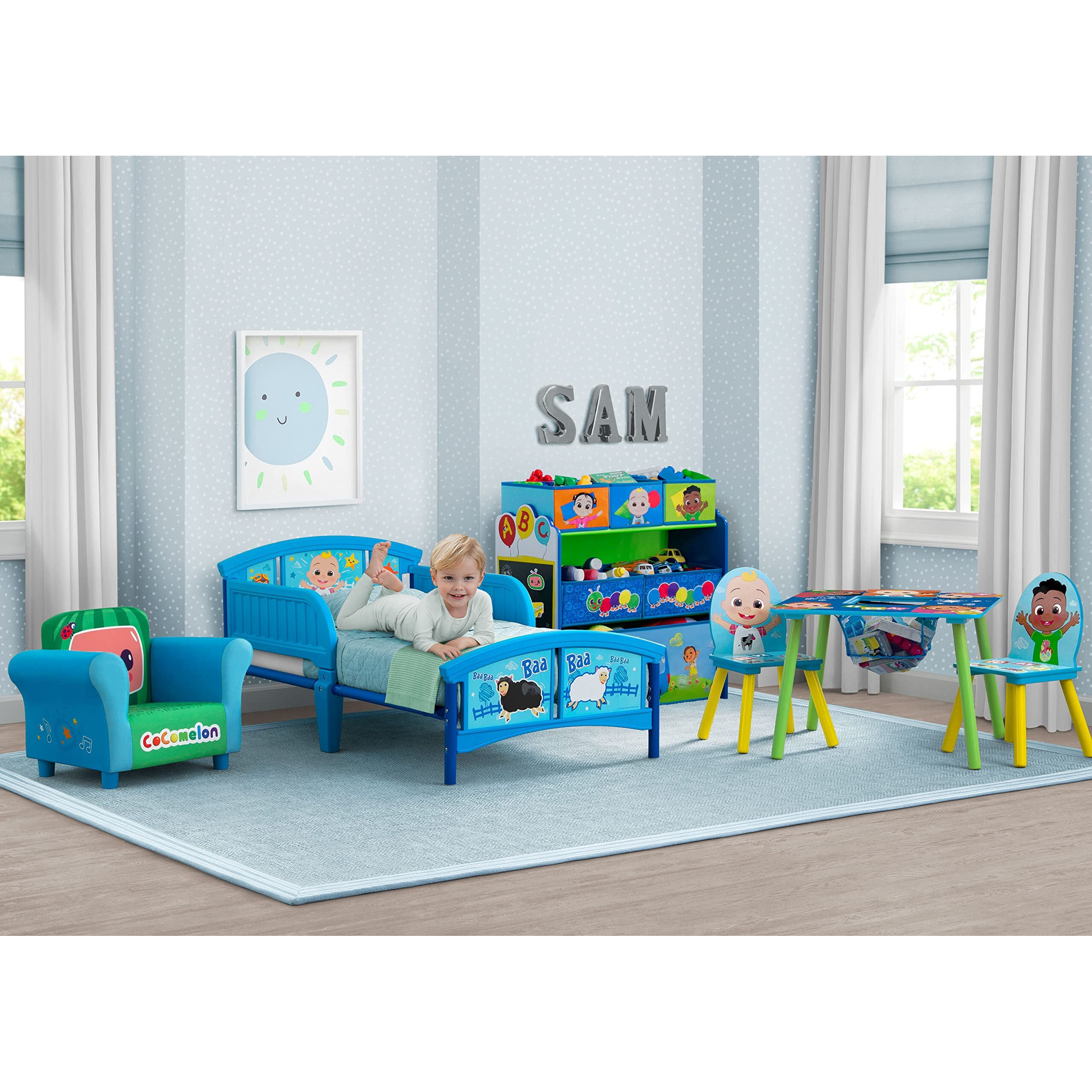 Delta Children Plastic Toddler Bed  Plastic/Steel  Cocomelon