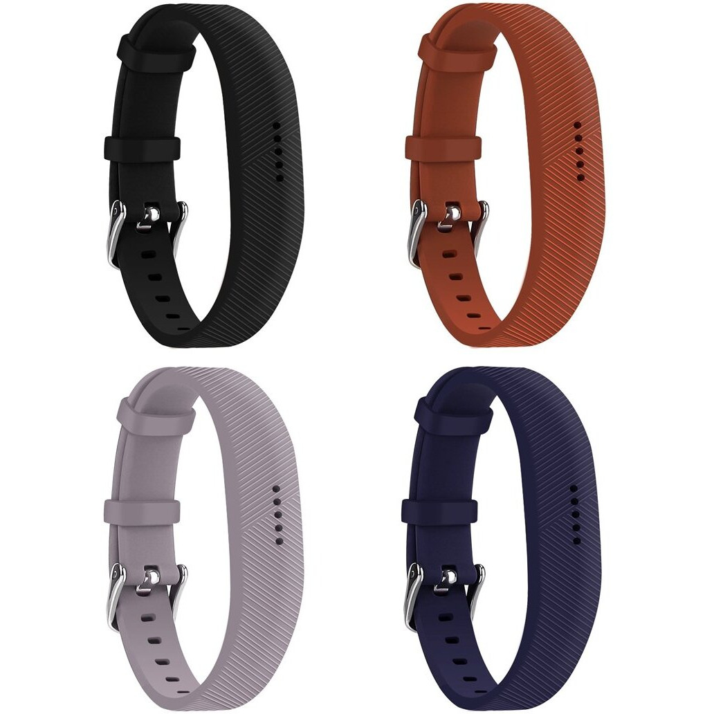 Huadea Compatible With Fitbit Flex 2 Bands  With Watch Buckle Comfortable Soft Silicone Wristband Adjustable Sport Strap Replacement For Fitbit Flex 2 Fitness Tracker (4 Pack)