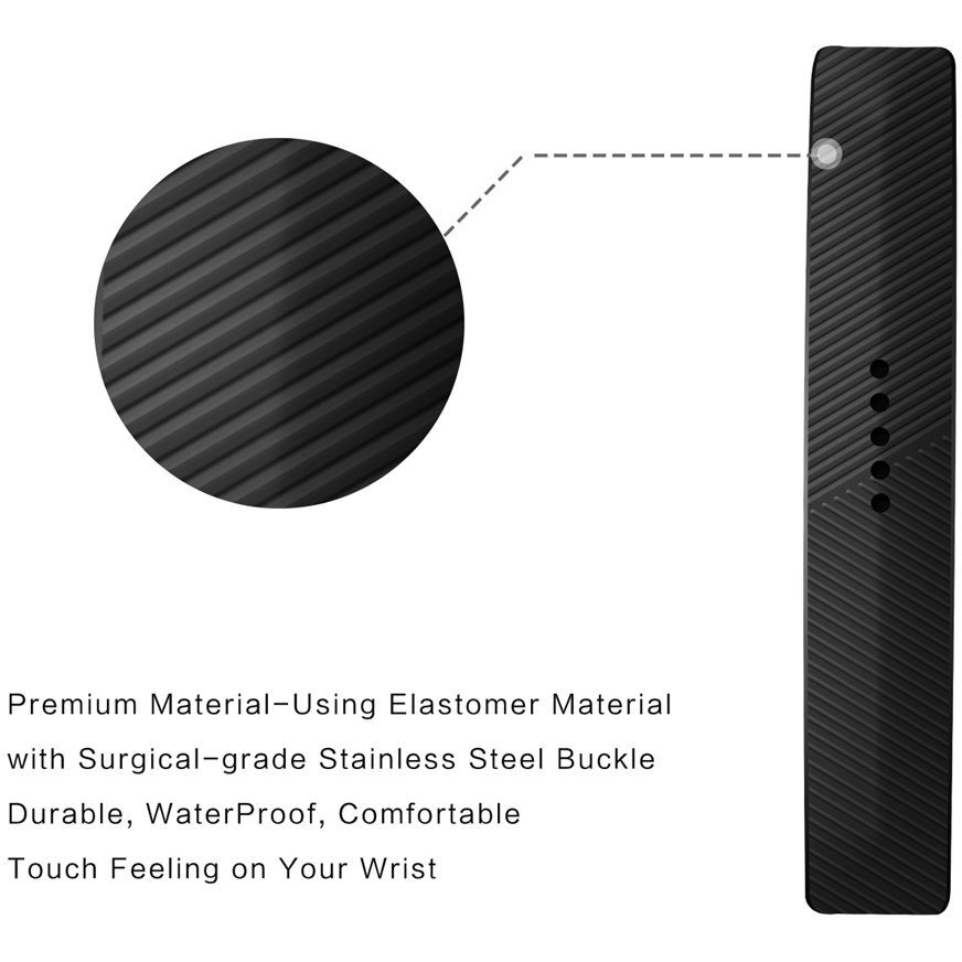 Huadea Compatible With Fitbit Flex 2 Bands  With Watch Buckle Comfortable Soft Silicone Wristband Adjustable Sport Strap Replacement For Fitbit Flex 2 Fitness Tracker (4 Pack)