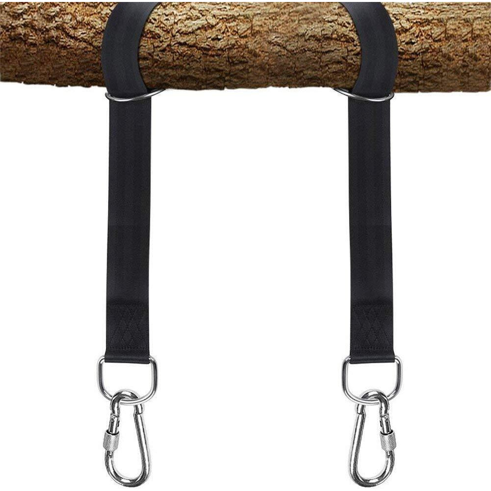 Tree Swing Hanging Straps Kit Holds 2000 Lbs 5Ft Extra Long Straps Strap With Safer Lock Snap Carabiner Hooks Perfect For Tree Swing & Hammocks  Carry Pouch Easy Fast Installation (5 Ft)