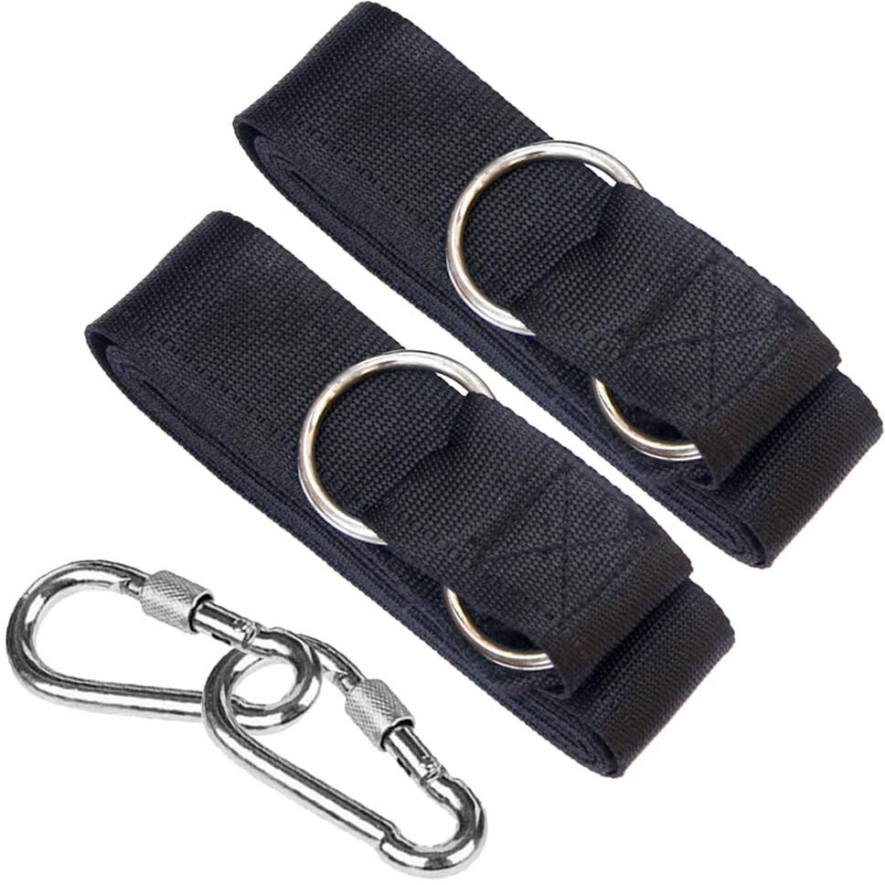 Tree Swing Hanging Straps Kit Holds 2000 Lbs 5Ft Extra Long Straps Strap With Safer Lock Snap Carabiner Hooks Perfect For Tree Swing & Hammocks  Carry Pouch Easy Fast Installation (5 Ft)