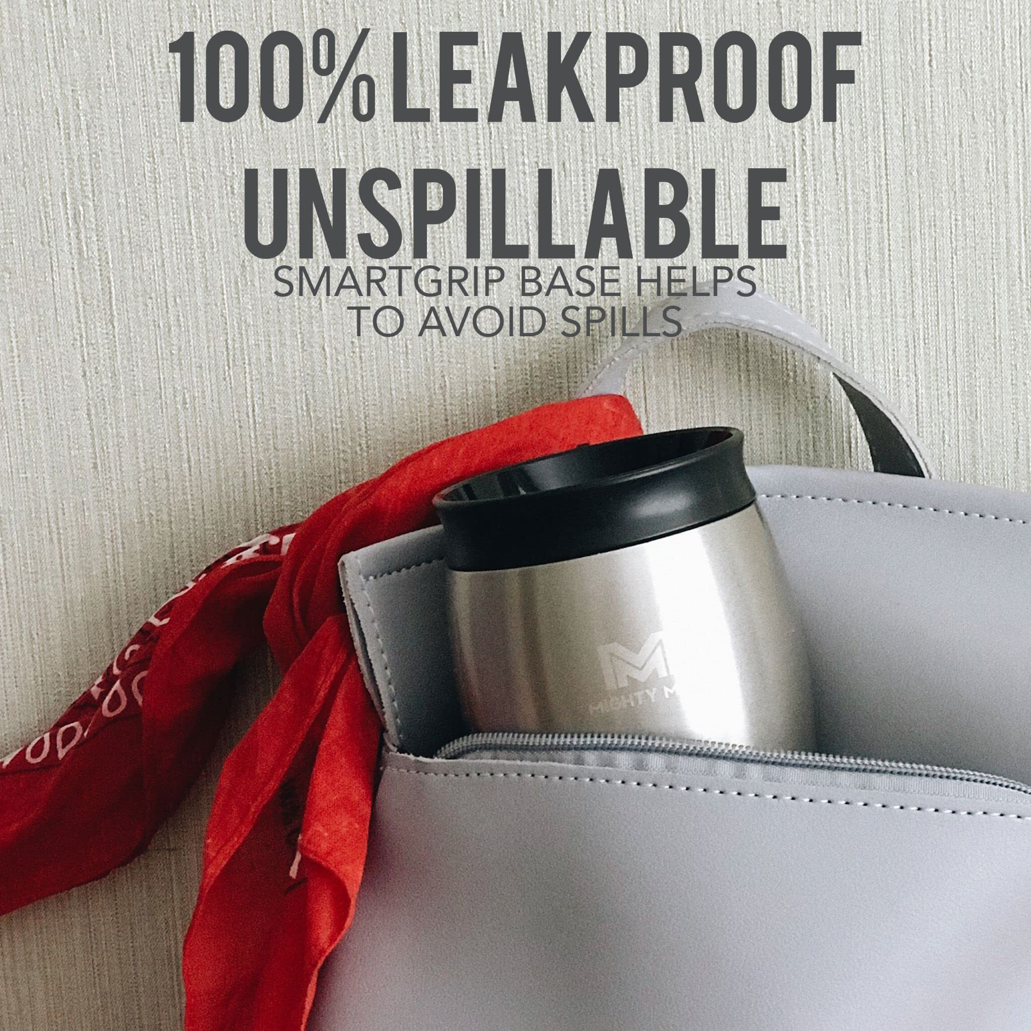 Mighty Mug | The Untippable Mug | Grips When Hit  Lifts For Sips | Insulated Stainless Steel Tumbler | Cupholder Friendly | Gifts For Women Men All | Leakproof | 6 Hour Hot / 24 Cold | 16Oz | Rosebud