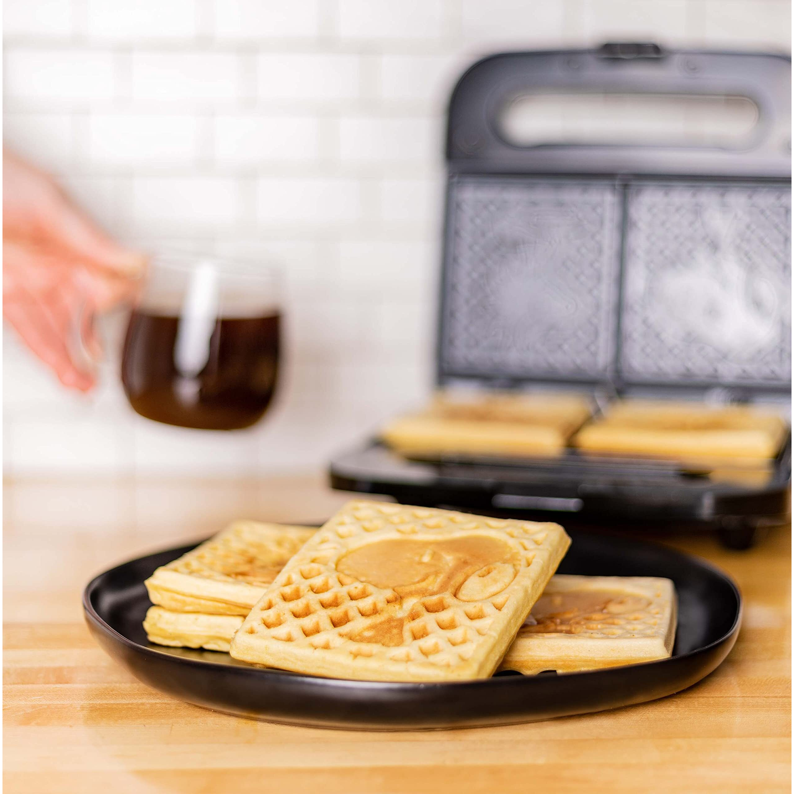 Uncanny Brands Peanuts Waffle Maker - Make Snoop And Woodstock Waffles - Kitchen Appliance