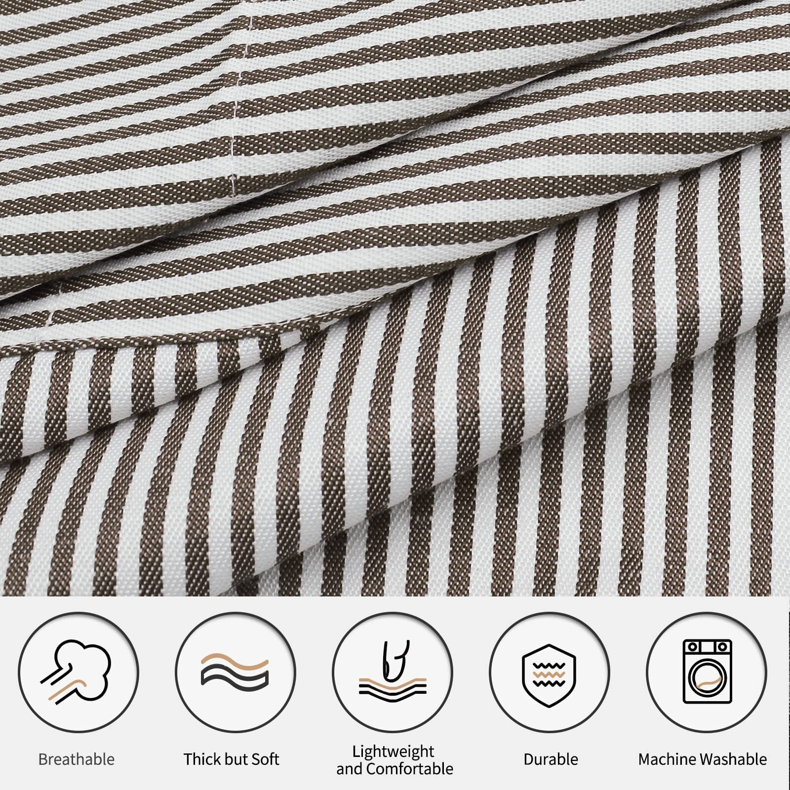 Nlus 2 Pack Kitchen Cooking Aprons  Adjustable Bib Soft Chef Apron With 2 Pockets For Men Women(Black/Brown Stripes)