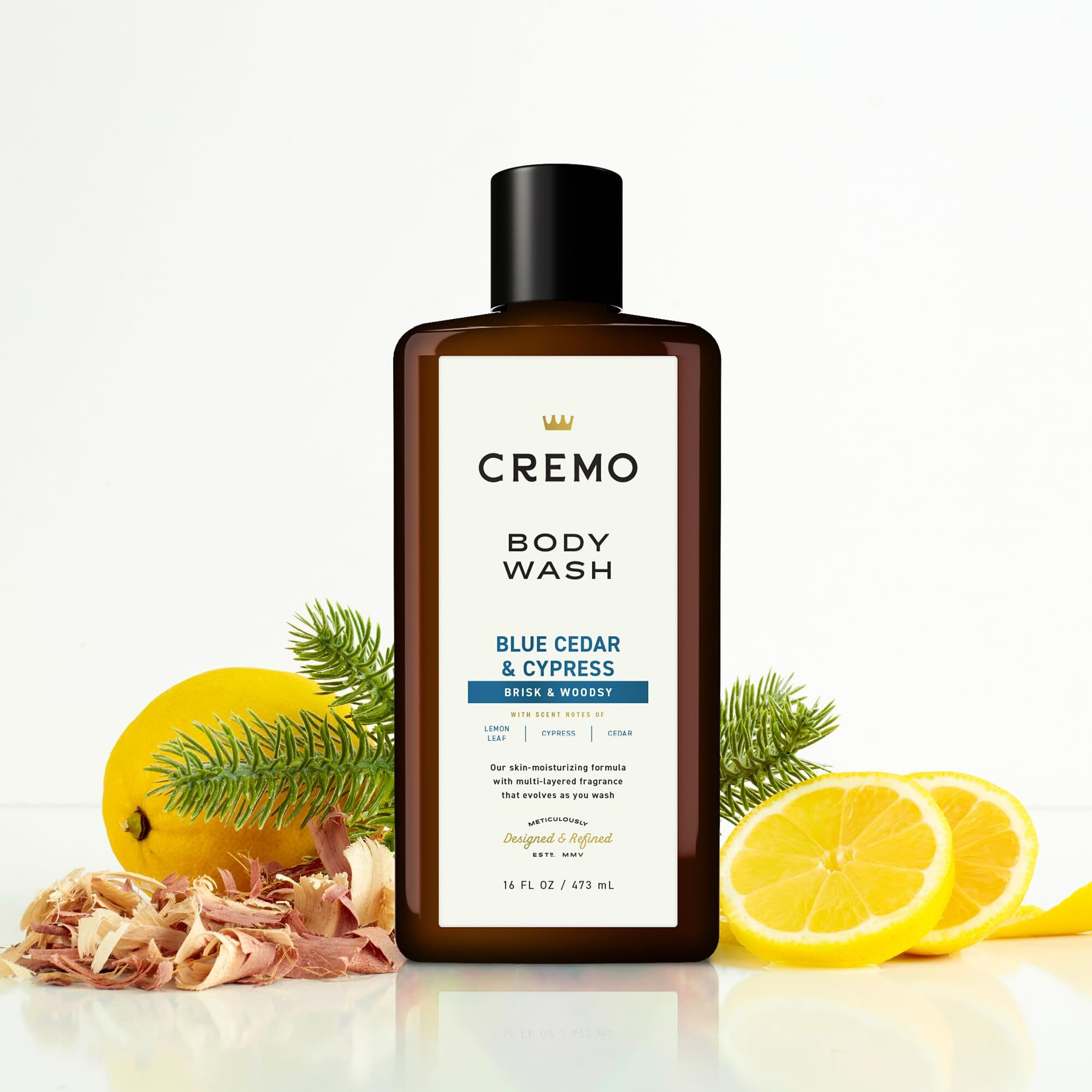 Cremo Body Wash Men  A Woodsy Scent With Notes Of Lemon Peel  Cypress And Cedar  16 Fl Oz