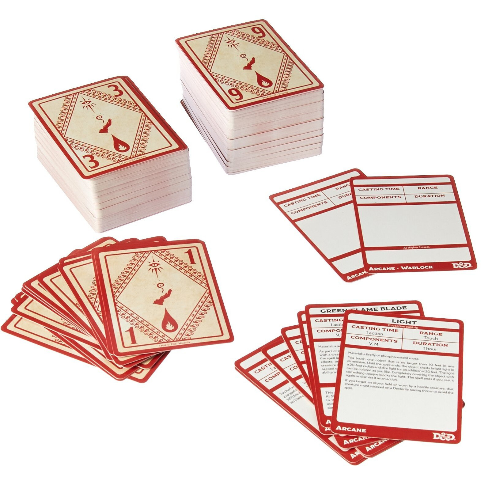 Dungeons & Dragons Spell Book Cards Arcane Deck Card Game (8 Players)