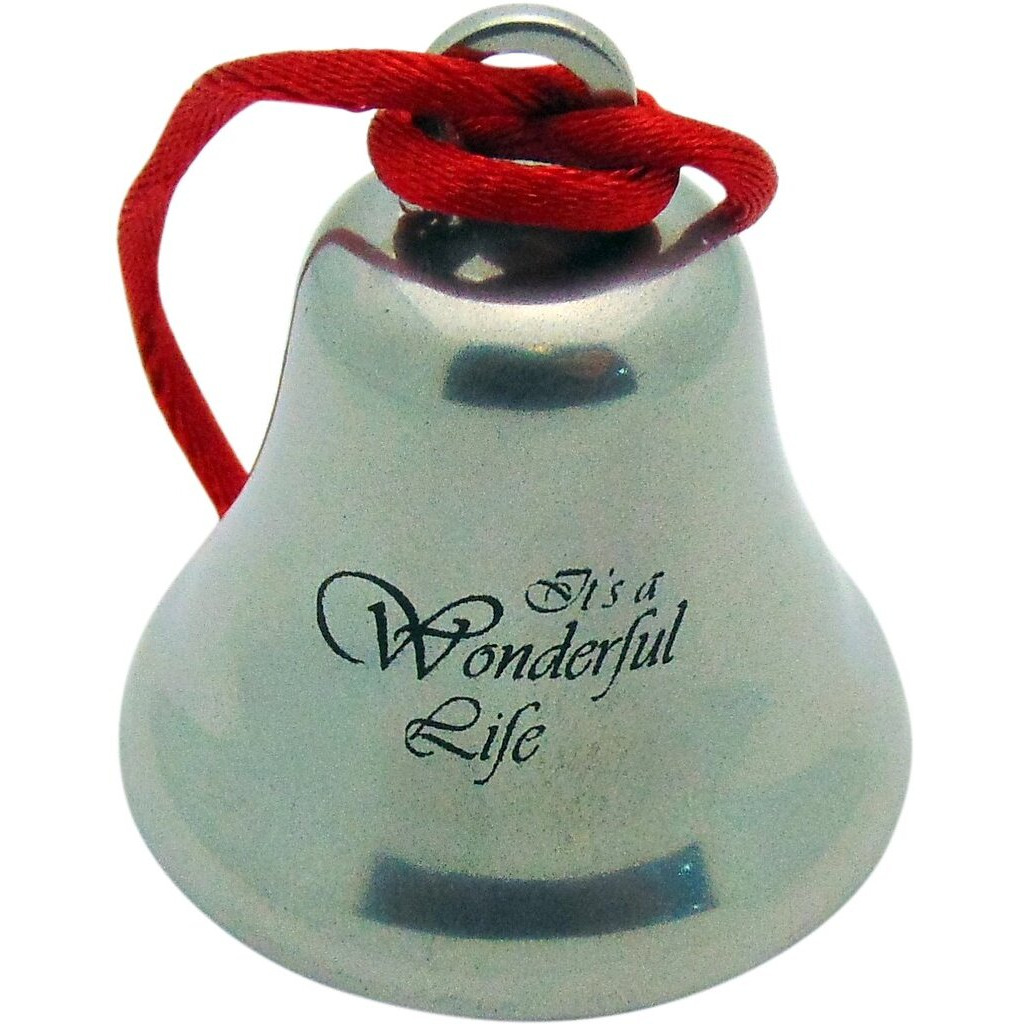 It's A Wonderful Life Christmas Ornament Bell On Ribbon Gift Boxed Movie Souvenir Steel Metal Keepsake Decoration Made In The Usa