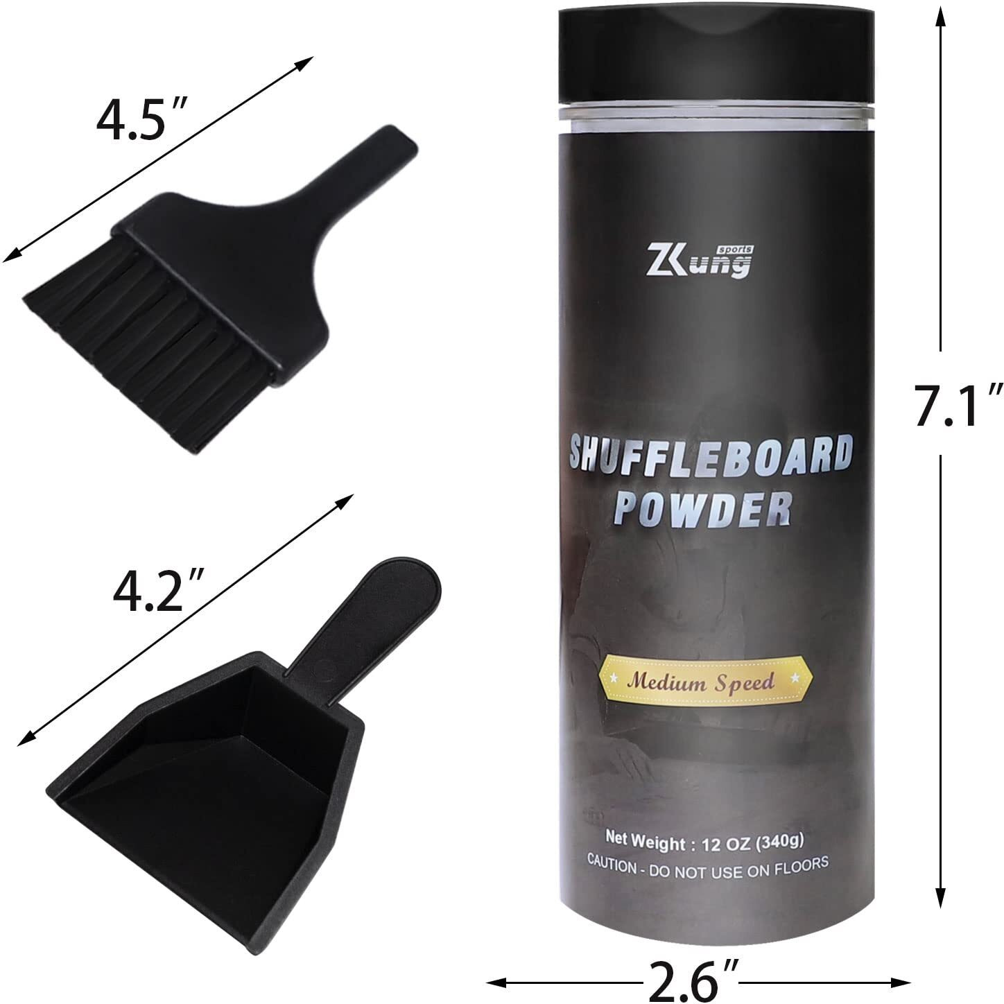 Ydds Shuffleboard Wax With Brush Set With Shuffleboard Sand Slow Speed  Shuffleboard Table Brush  Mini Dustpan And Brush For Shuffleboard Table