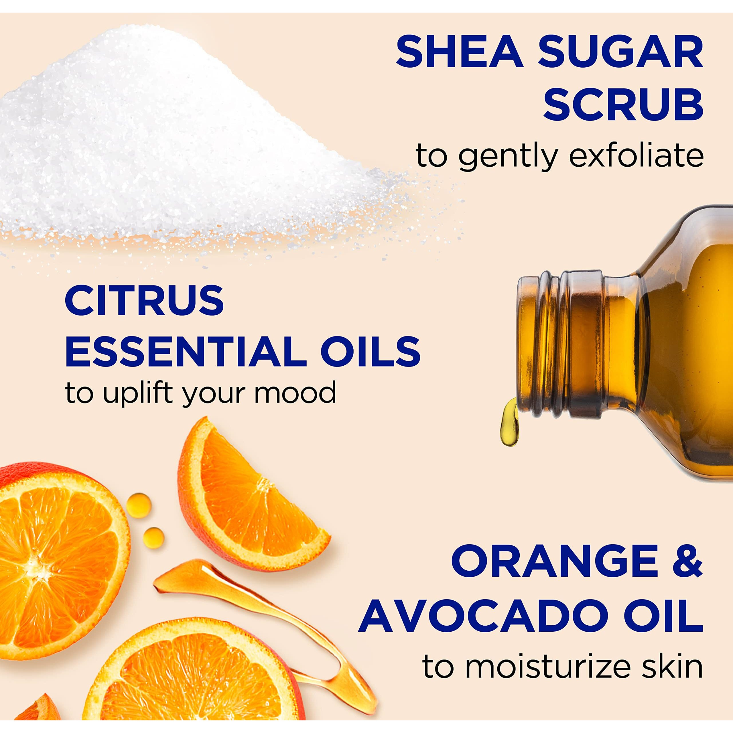 Dr Teal's Shea Sugar Body Scrub  Citrus With Essential Oils & Vitamin C  19 Oz (Pack Of 3)