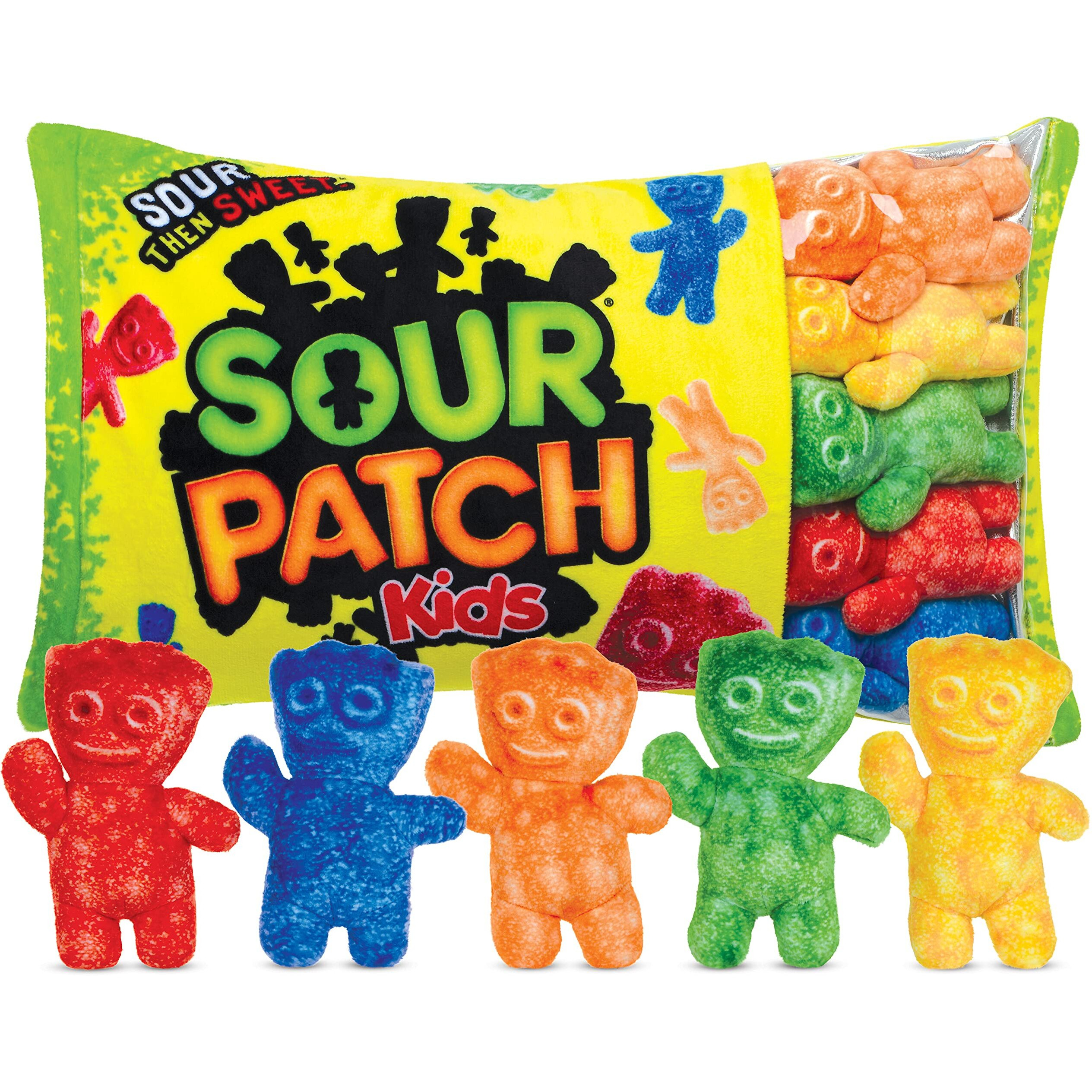 Iscream Sour Patch Kids Package 18"" X 12"" Pillow Set With Mini Spk Candy Pillows