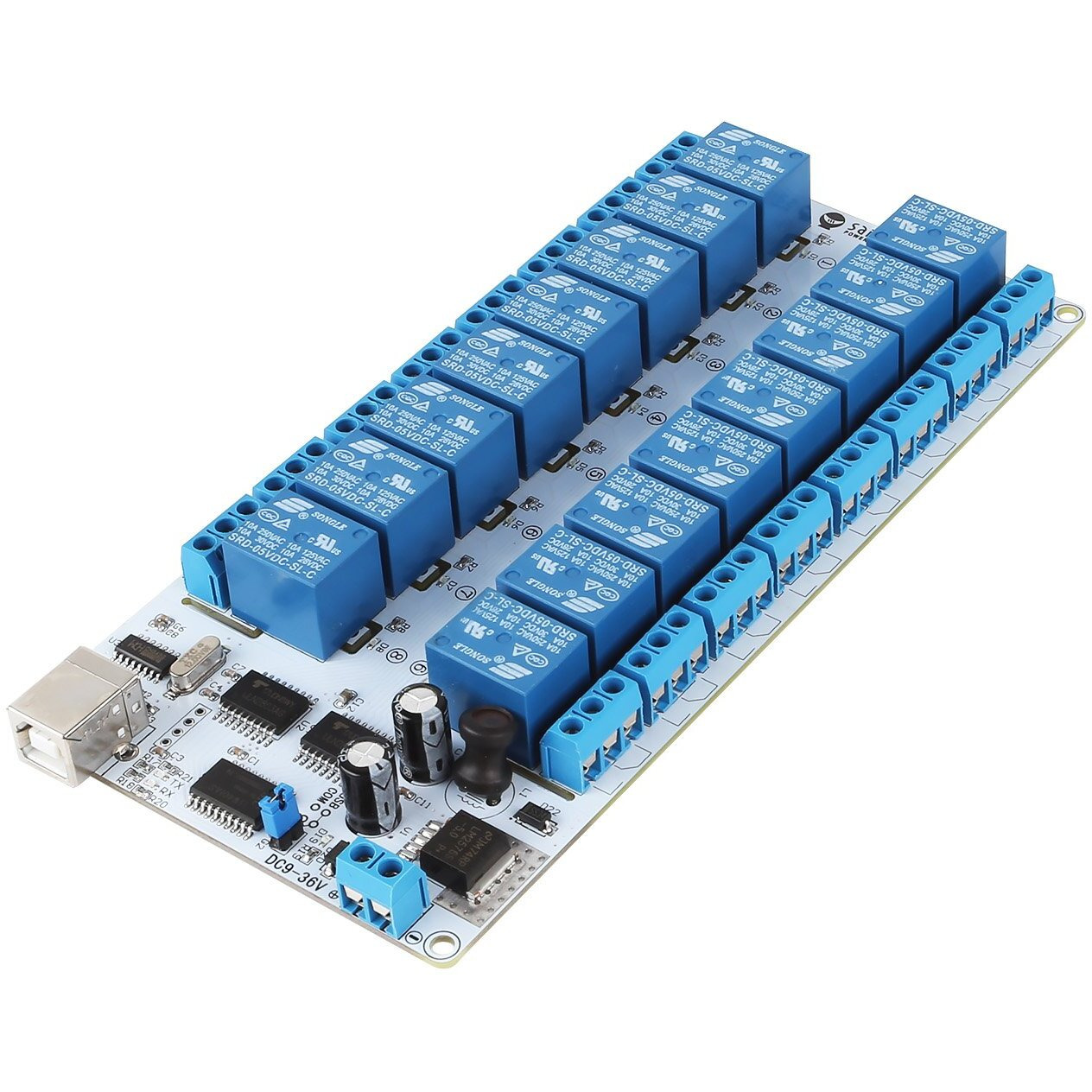 Sainsmart 16-Channel 9-36V Usb Relay Module