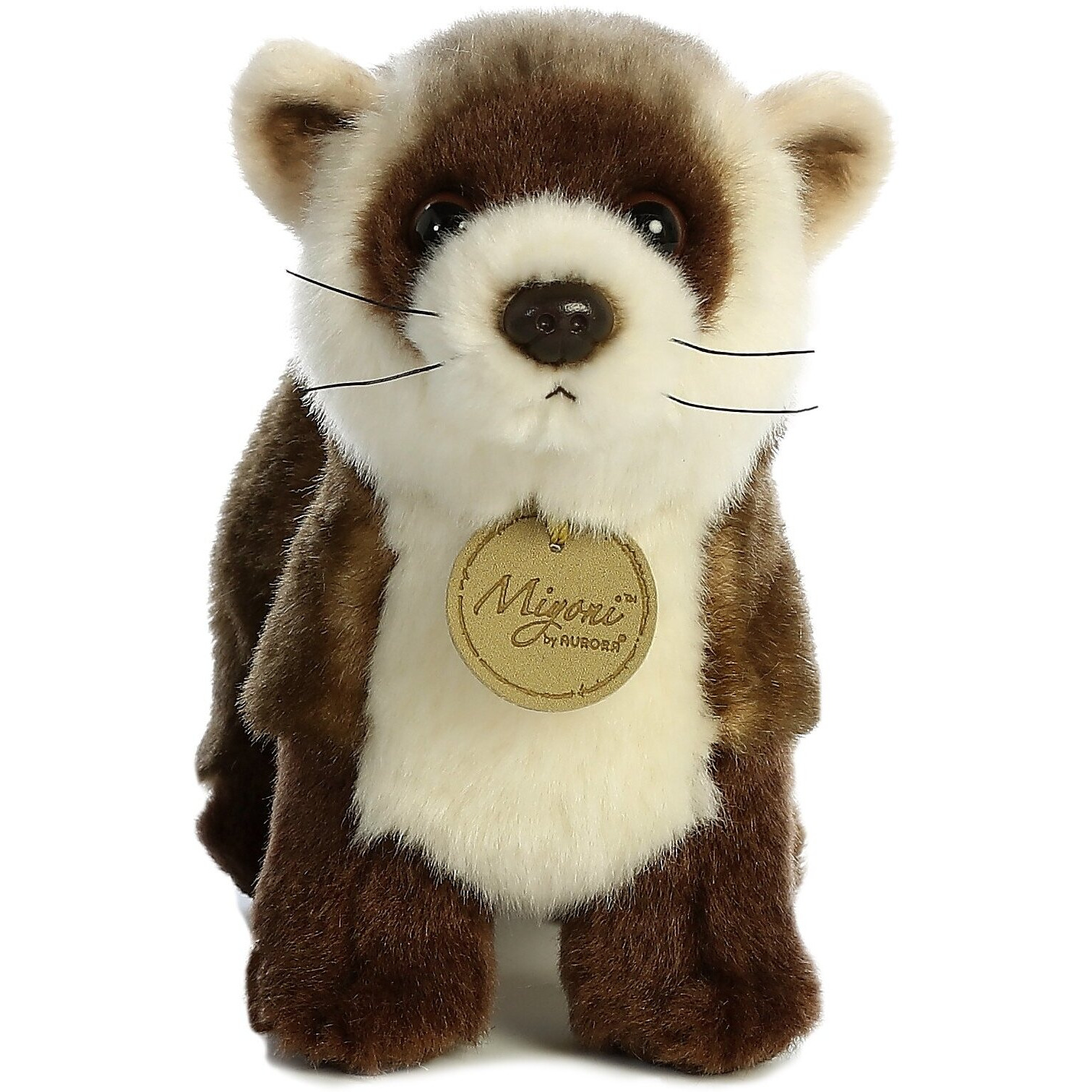 Aurora Realistic Miyoni Black Footed Ferret Stuffed Animal - Lifelike Detail - Cherished Companionship - Brown 10.5 Inches