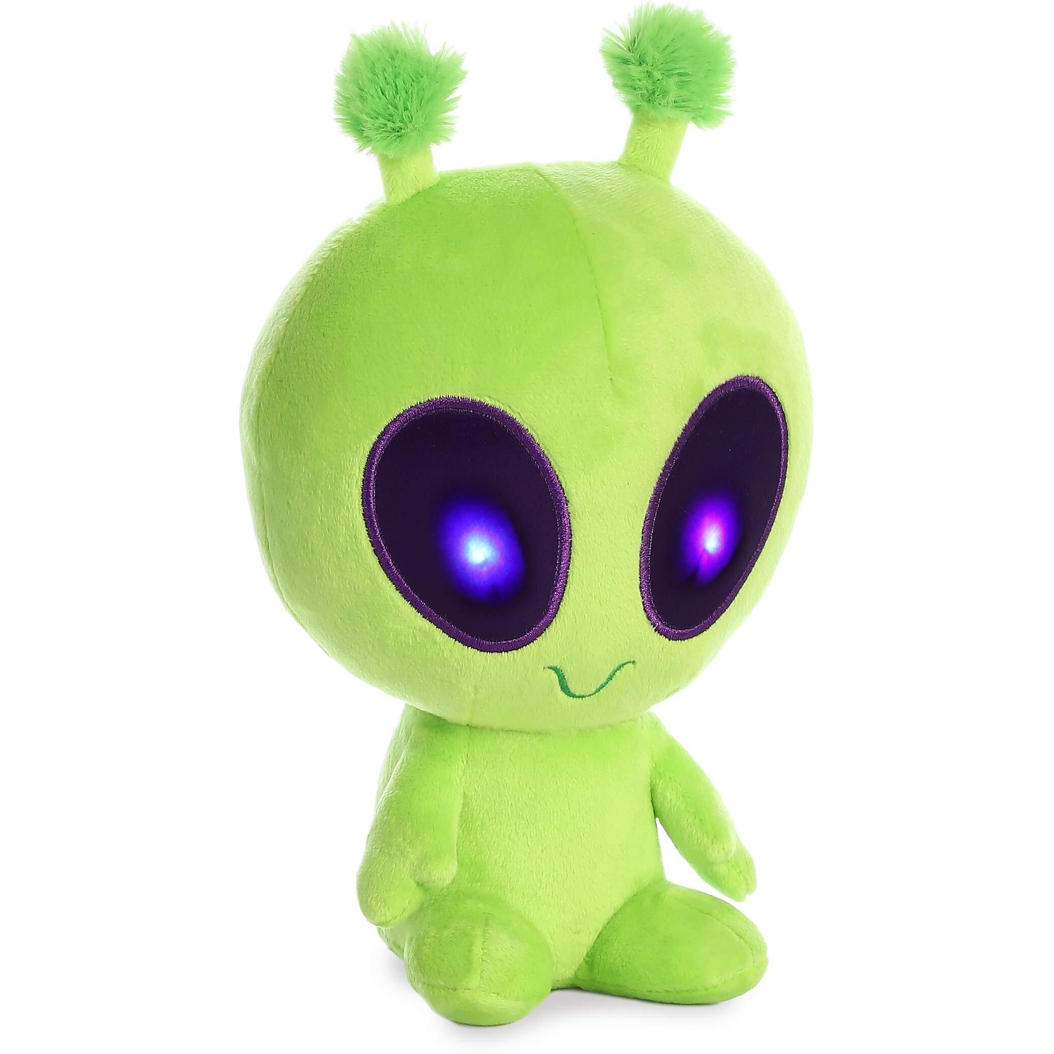 Aurora Interstellar Galactic Cuties Twitch Light Up Alien Stuffed Animal - Cosmic Companions - Illuminating Fun - Green 8 Inches