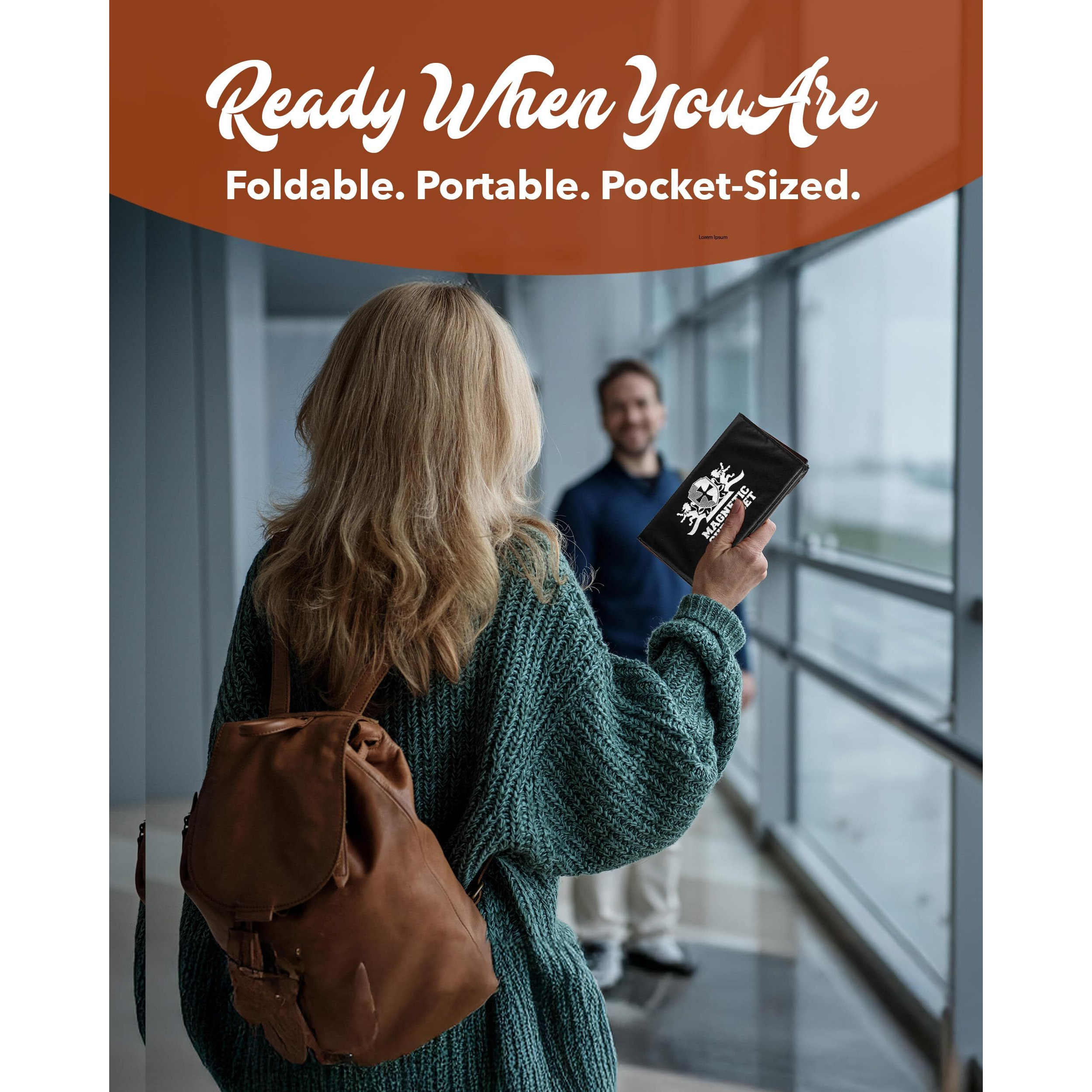 We Games Mini Magnetic Travel Chess Set - 6  Compact Foldable Board With Durable Vinyl Design Pieces - Indoor & Outdoor Magnetic Chess Game - Extra Queens Included  White Logo