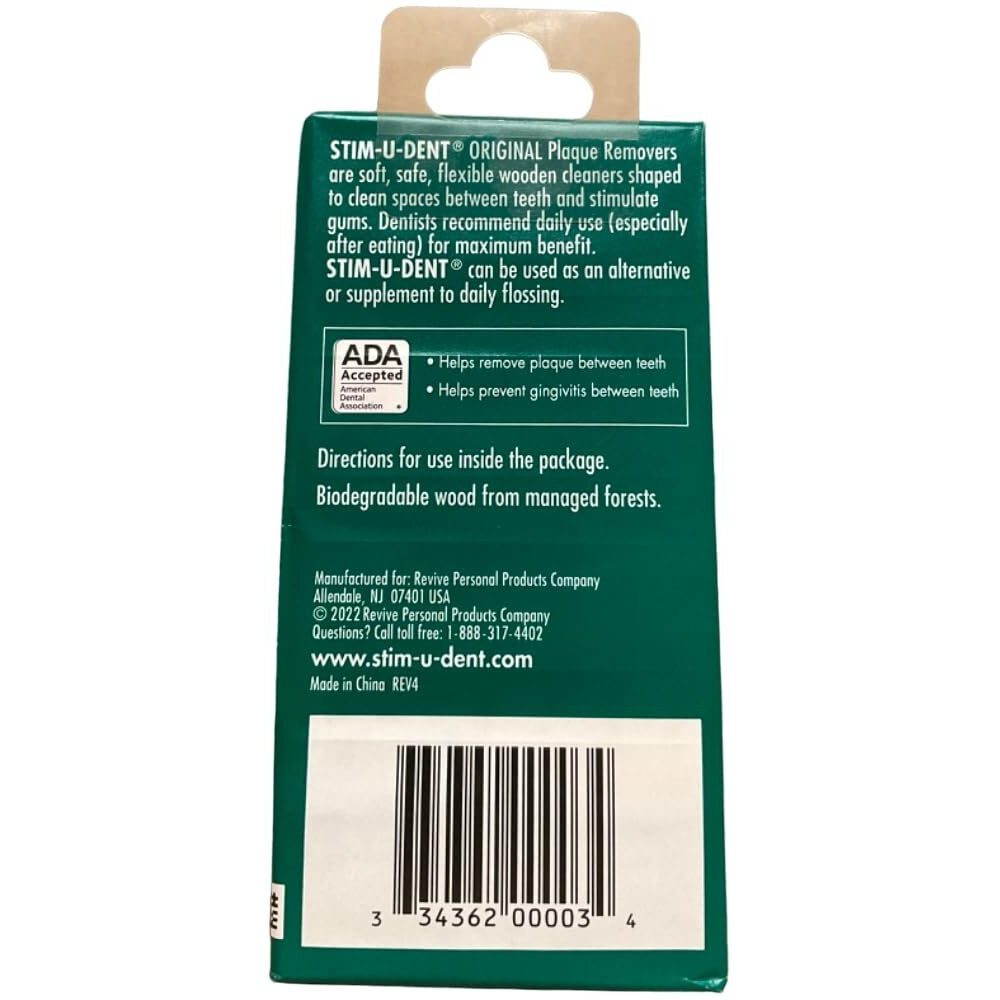 Stim-U-Dent Plaque Removers 6 Packs Of 4X25 Picks/Pack (600 Picks) - Mint Flavor (Pack Of 6)