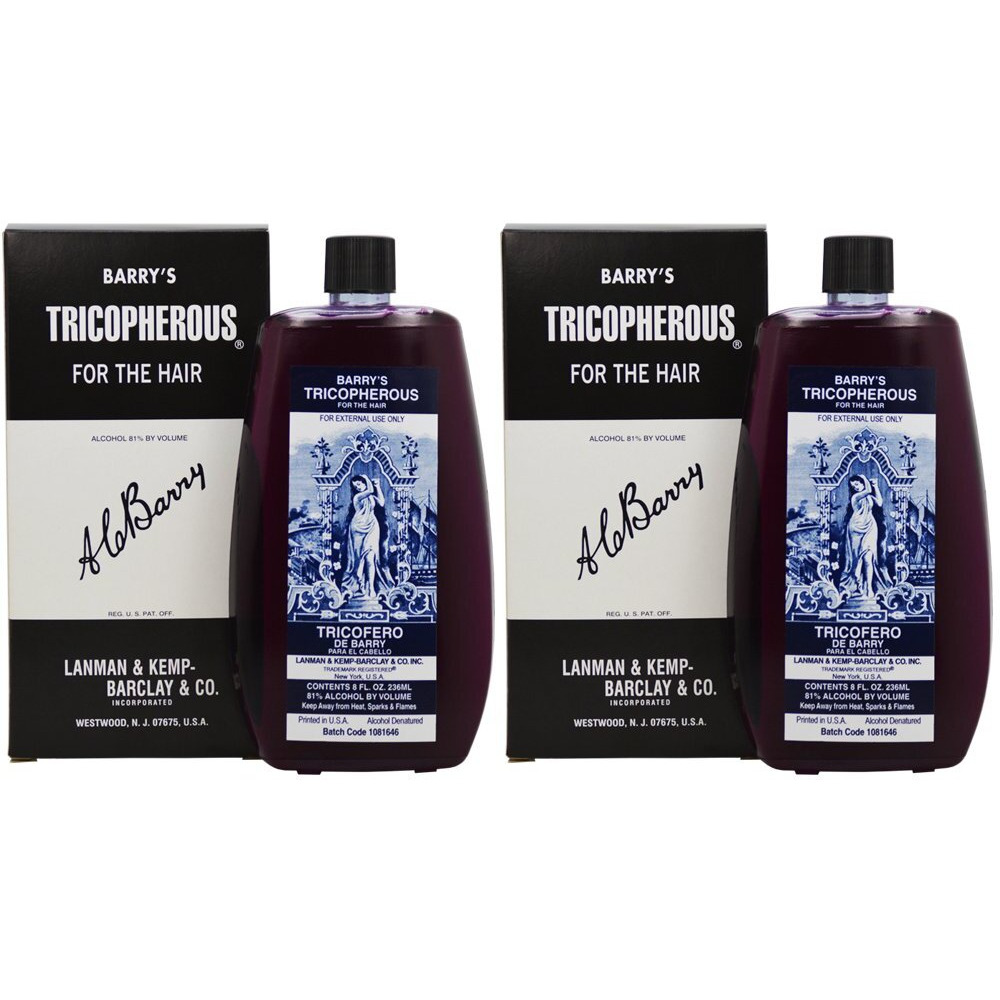 Lk Barry's Tricopherous Liquid Regular For Hair (Black) 8Oz "&quotPack Of 2""