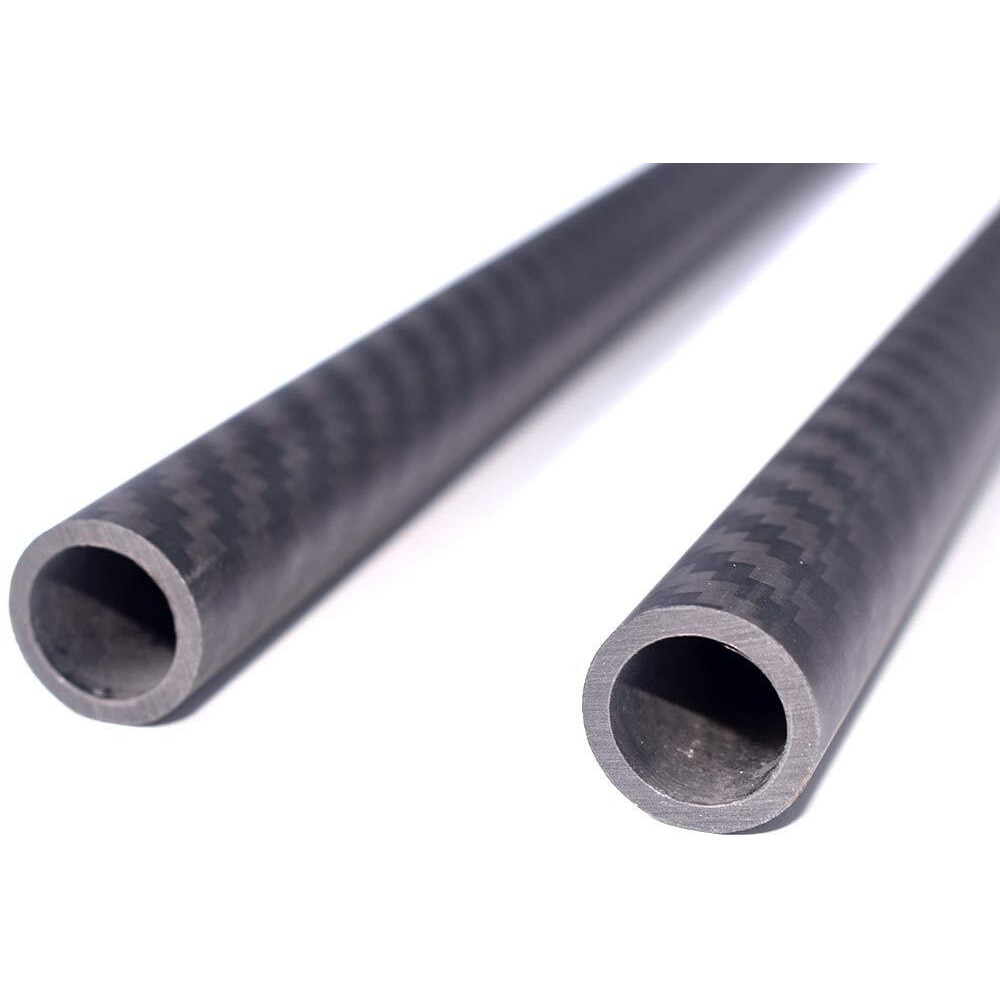 2Mm Carbon Fiber Tube 16X12X420Mm  10/12/22/25Mm Available 3K Roll Wrapped Twill Matte Surface (2 Pcs)