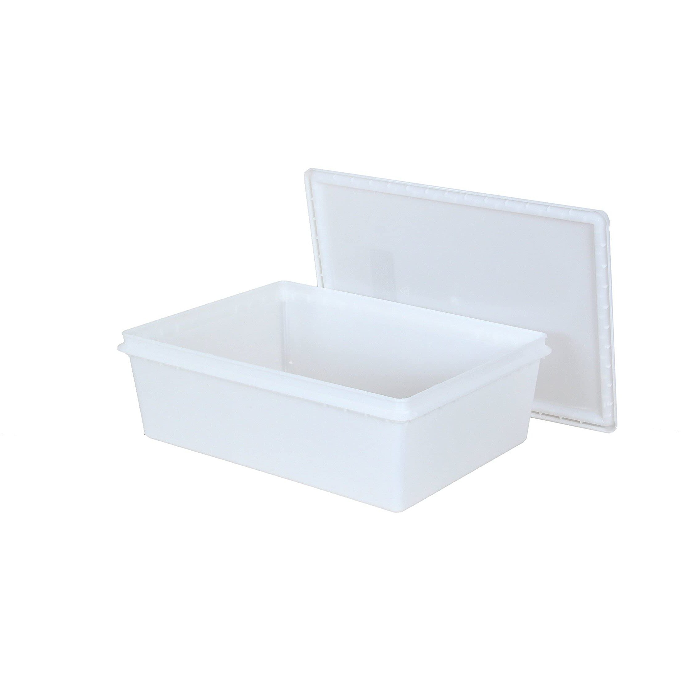 Continental Plastics Fish Tubs/Food Storage Bins 25Lb 11.5"" X 15.5"" X 5""  Pack Of 10 Deep Bases With Lids