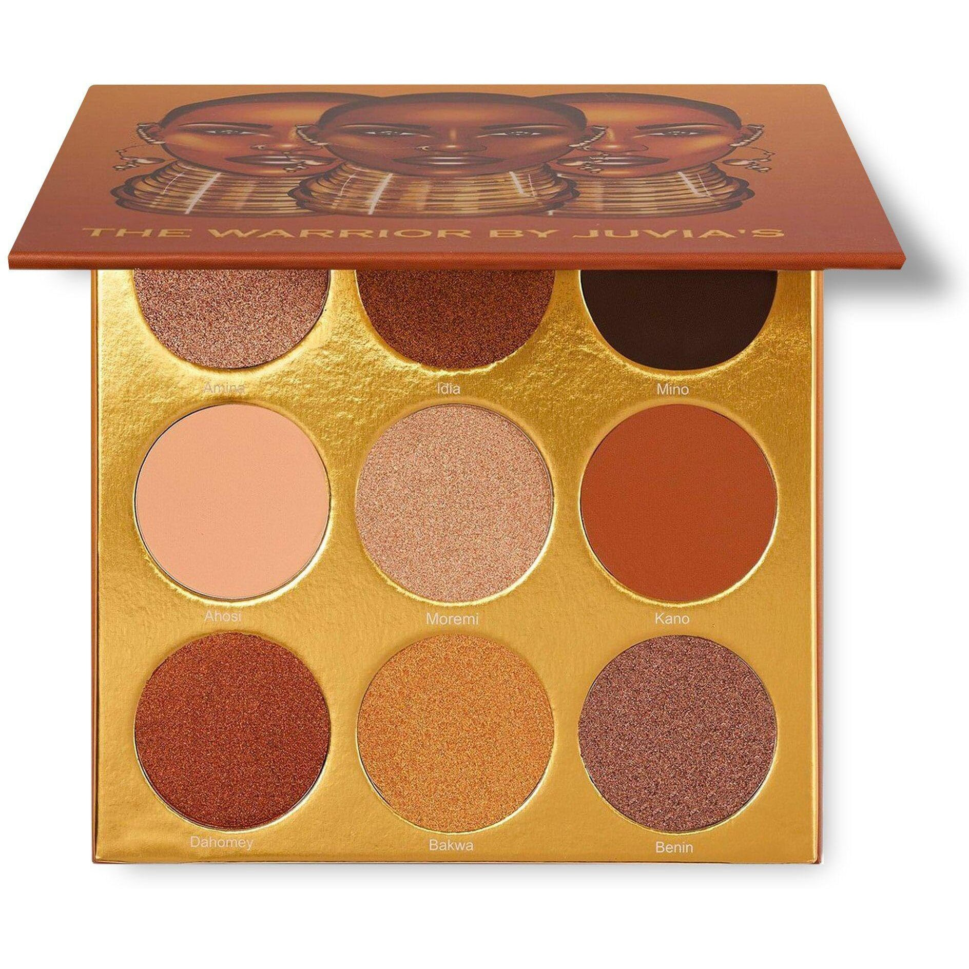 Juvia's Place Palette The Warrior - Warm Golds  Browns & Bronzes  Shades Of 9  Warm And Neutral Palette  Pigmented Makeup Palette Eye Color & Shine