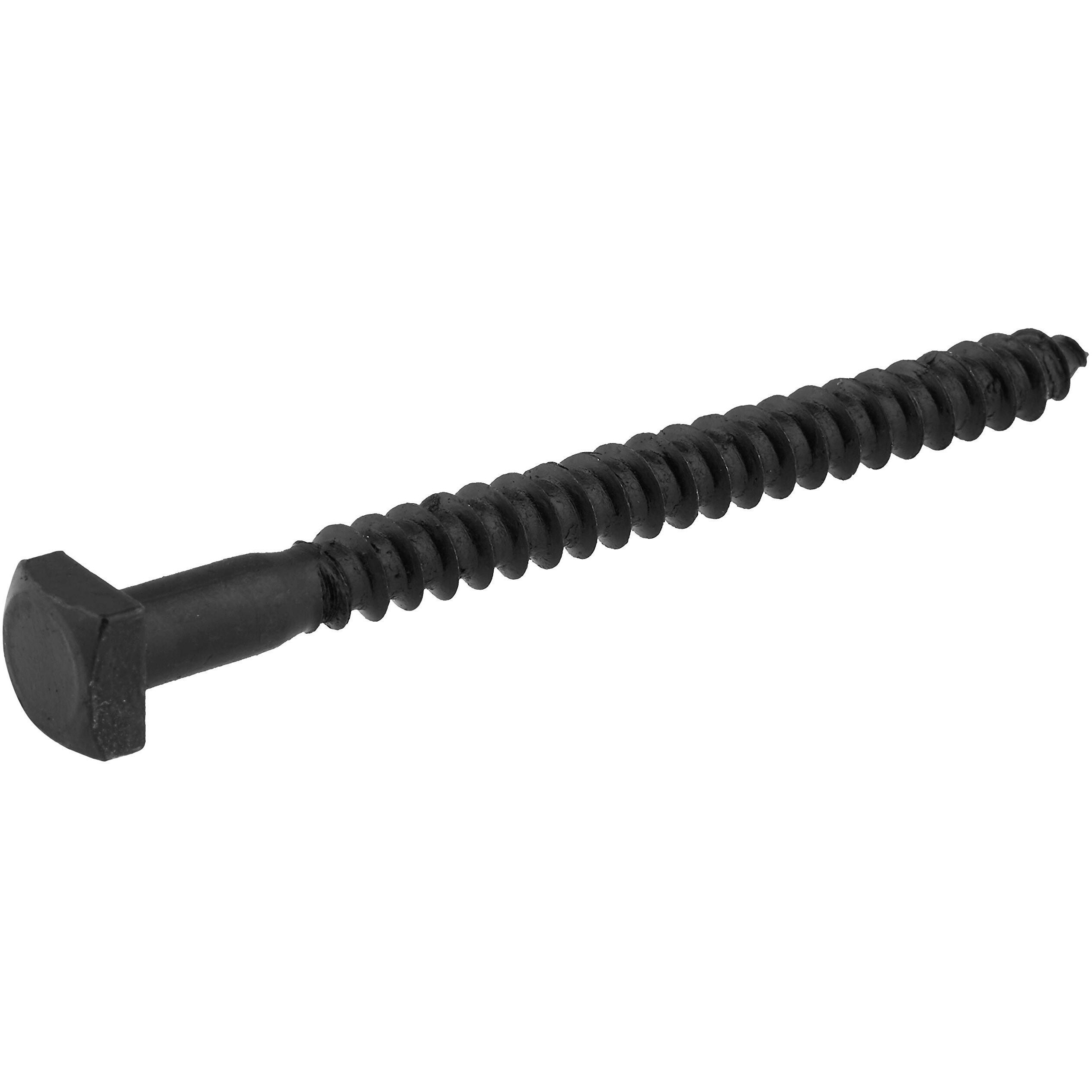 Rustic Square Head Lag Screws  Black Oxide Finish Lag Bolts  1/4 X 3-Inch  (Pack Of 50)