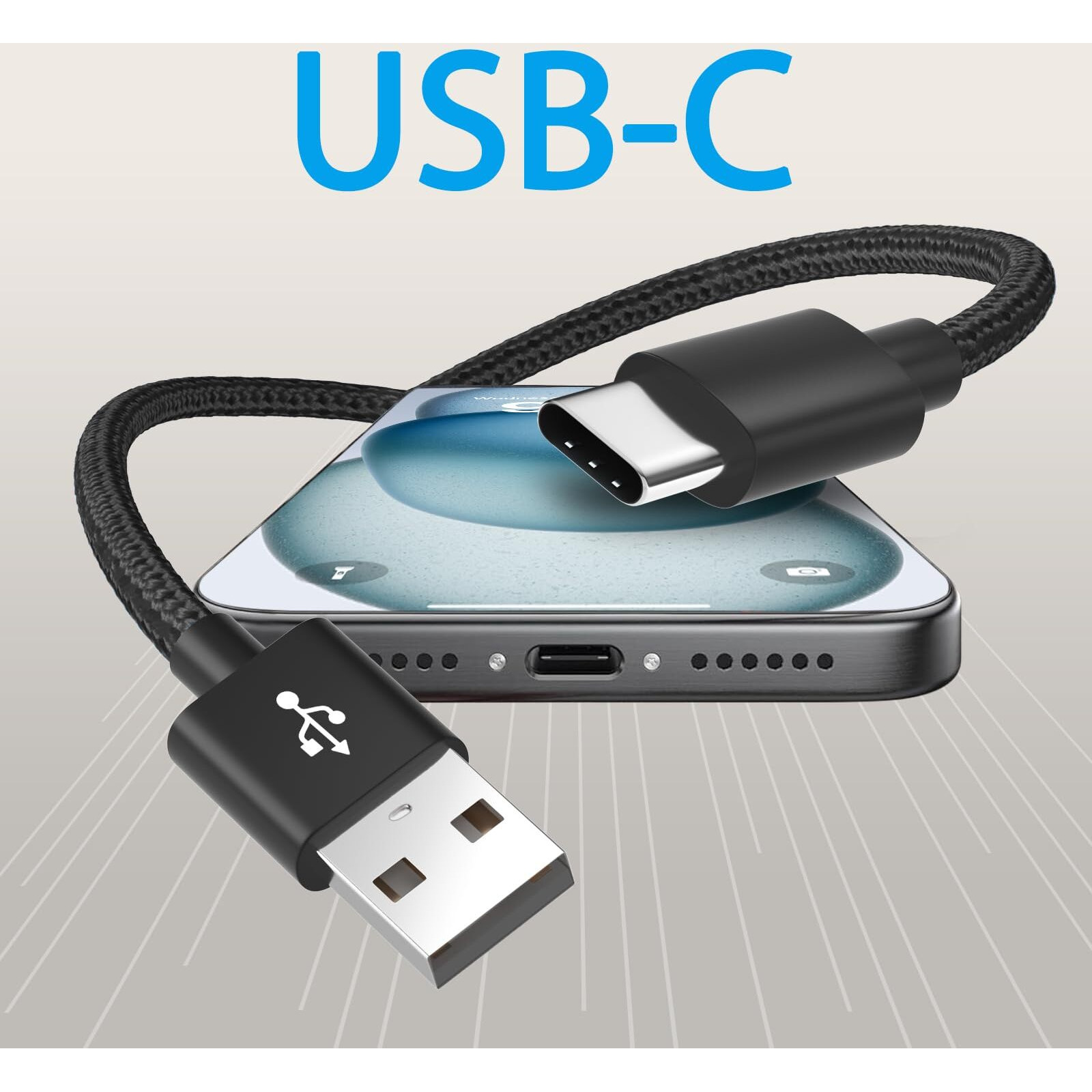 Voty 2-Pack 6Ft Usb-C Charger Cable For Motorola Moto G Fast/G Power/G Stylus Moto G8 G7 G7 Play G7 Plus G7 Power G6 G6 Plus X4 Z3 Z2 Play Z Droid Force Braided Usb Type C Charge Charging Cord