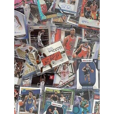 Alleo 100 Official Nba Basketball Cards  Rookies  Stars  Hall Of Fame And 1 Authentic Autograph Or Jersey Cards