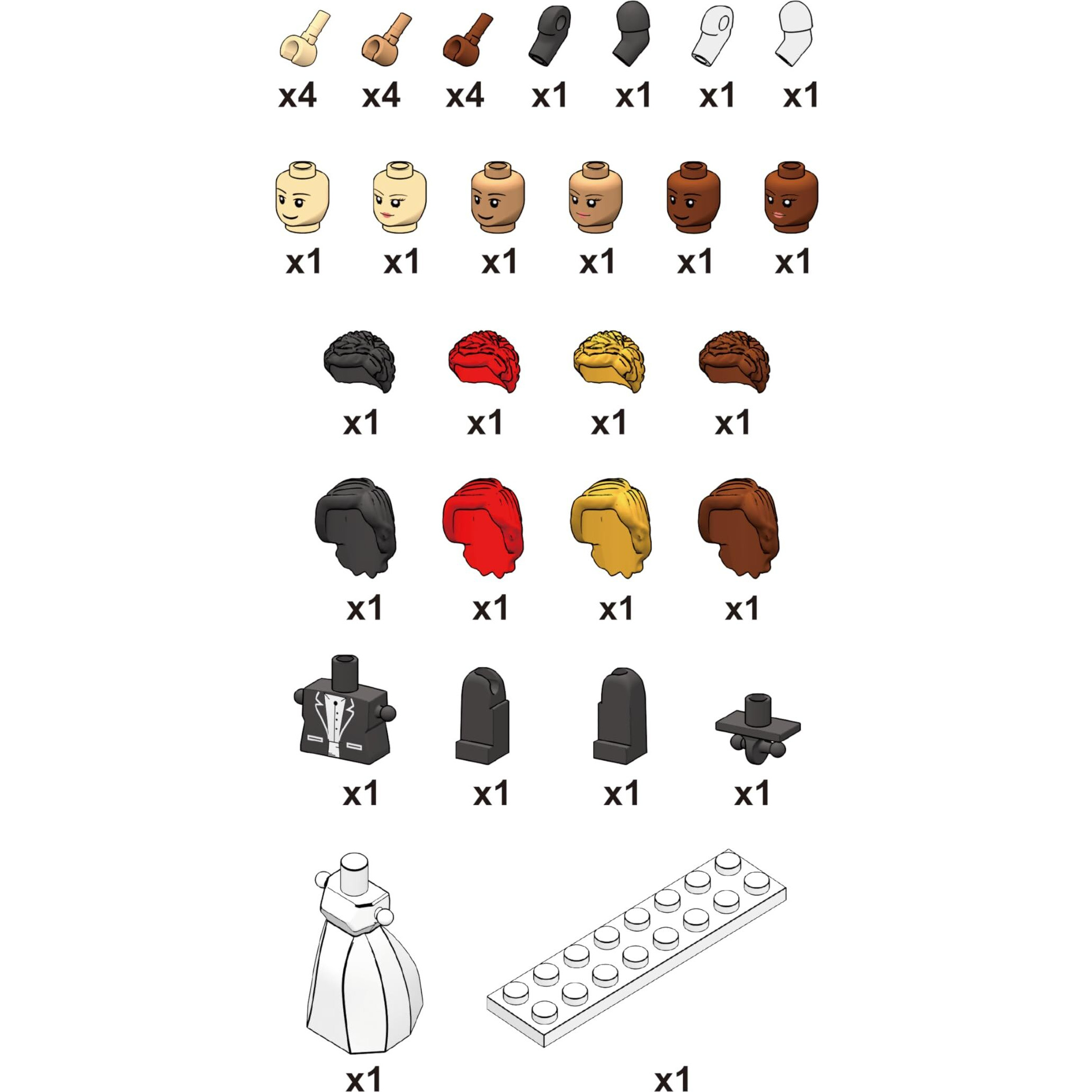 Nativity Bricks Bride & Groom Figurine